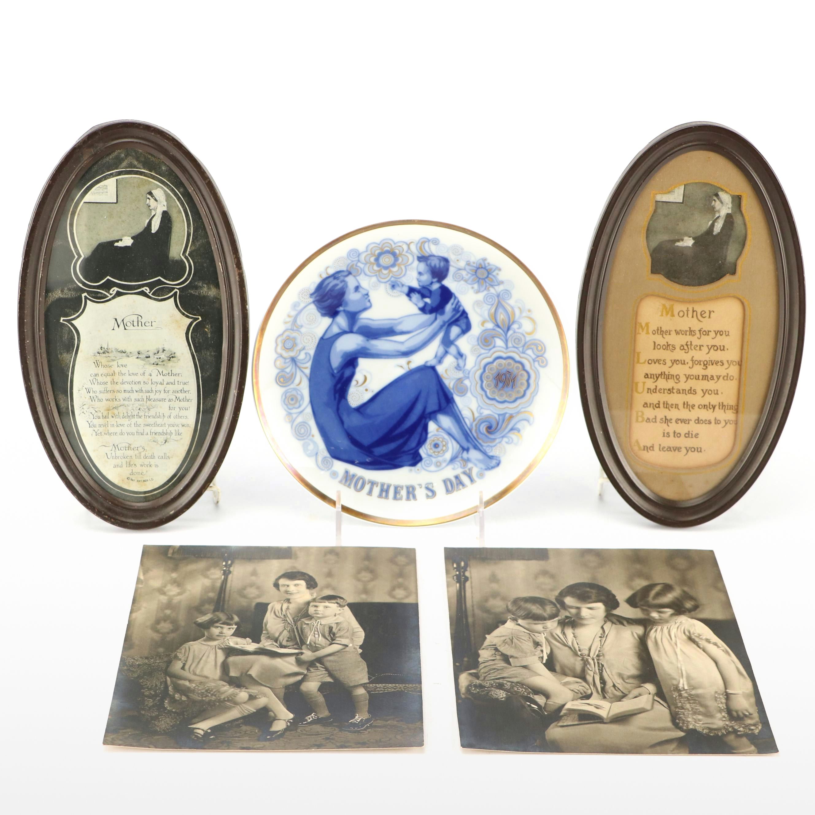 Santa Clara Porcelain Mother's Day Collector Plate, Other Motherly Homage Prints