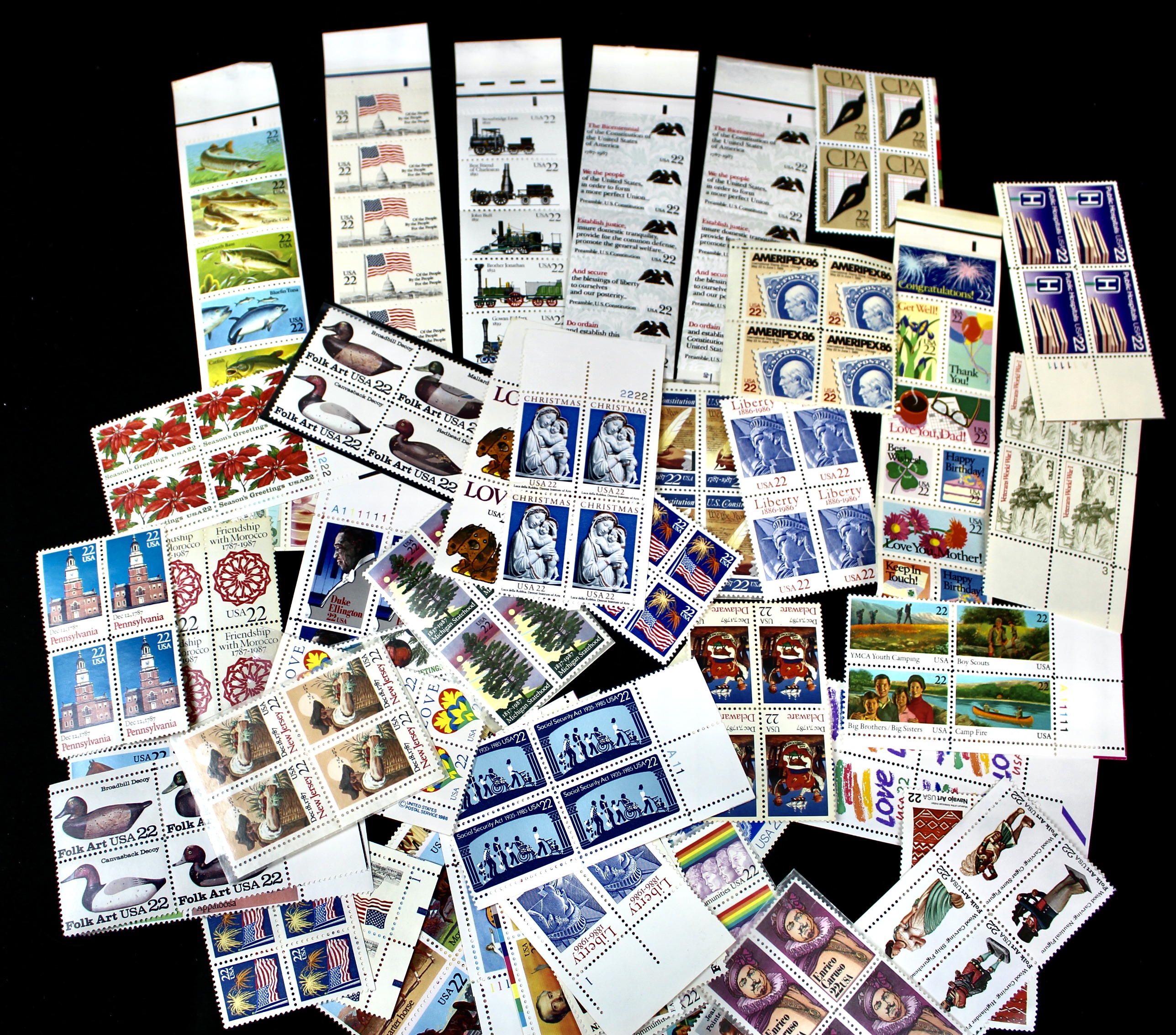 Over $170 Face Value Mint Condition U.S. Postage Stamps