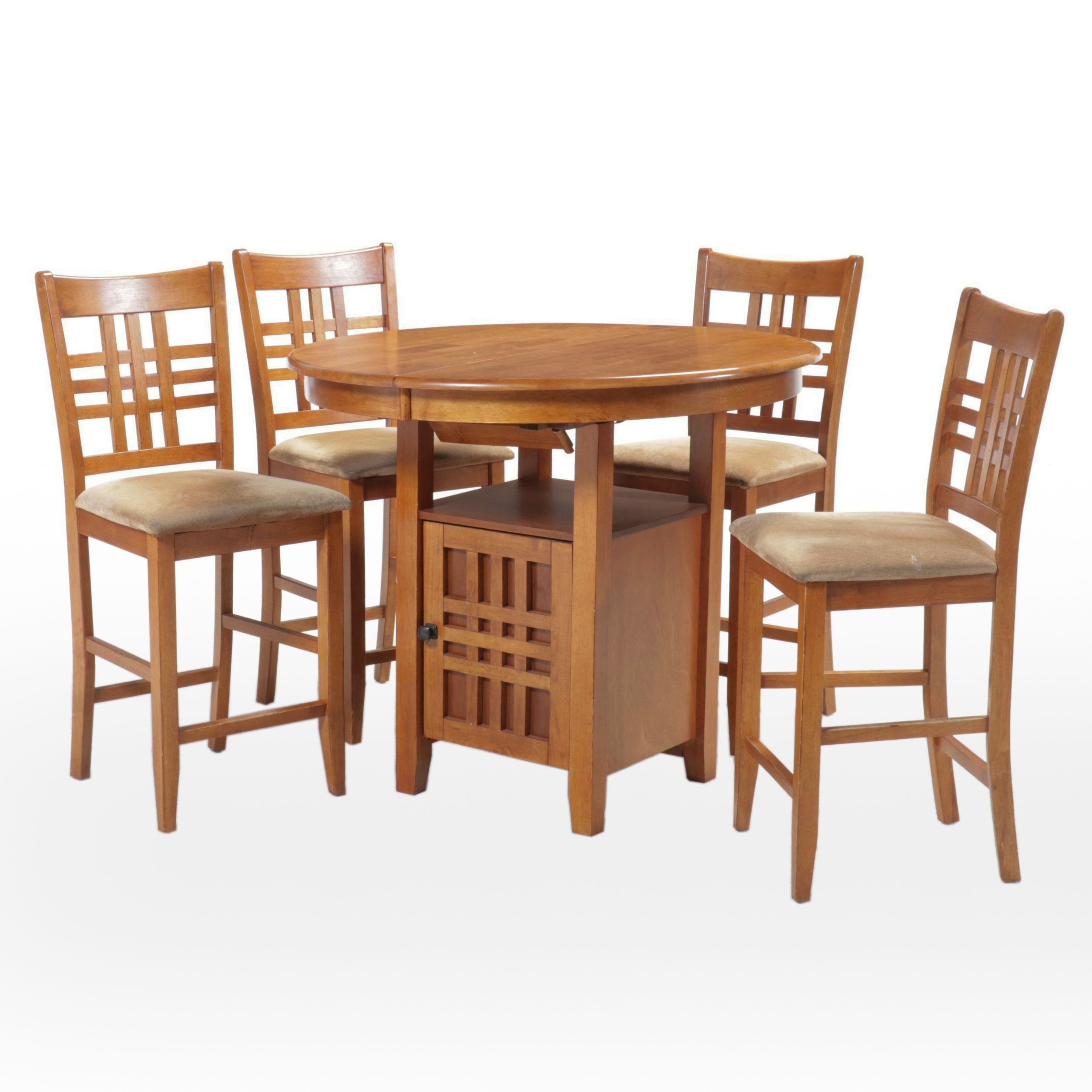 Mission Style Five-Piece Hightop Dining Set, 2009