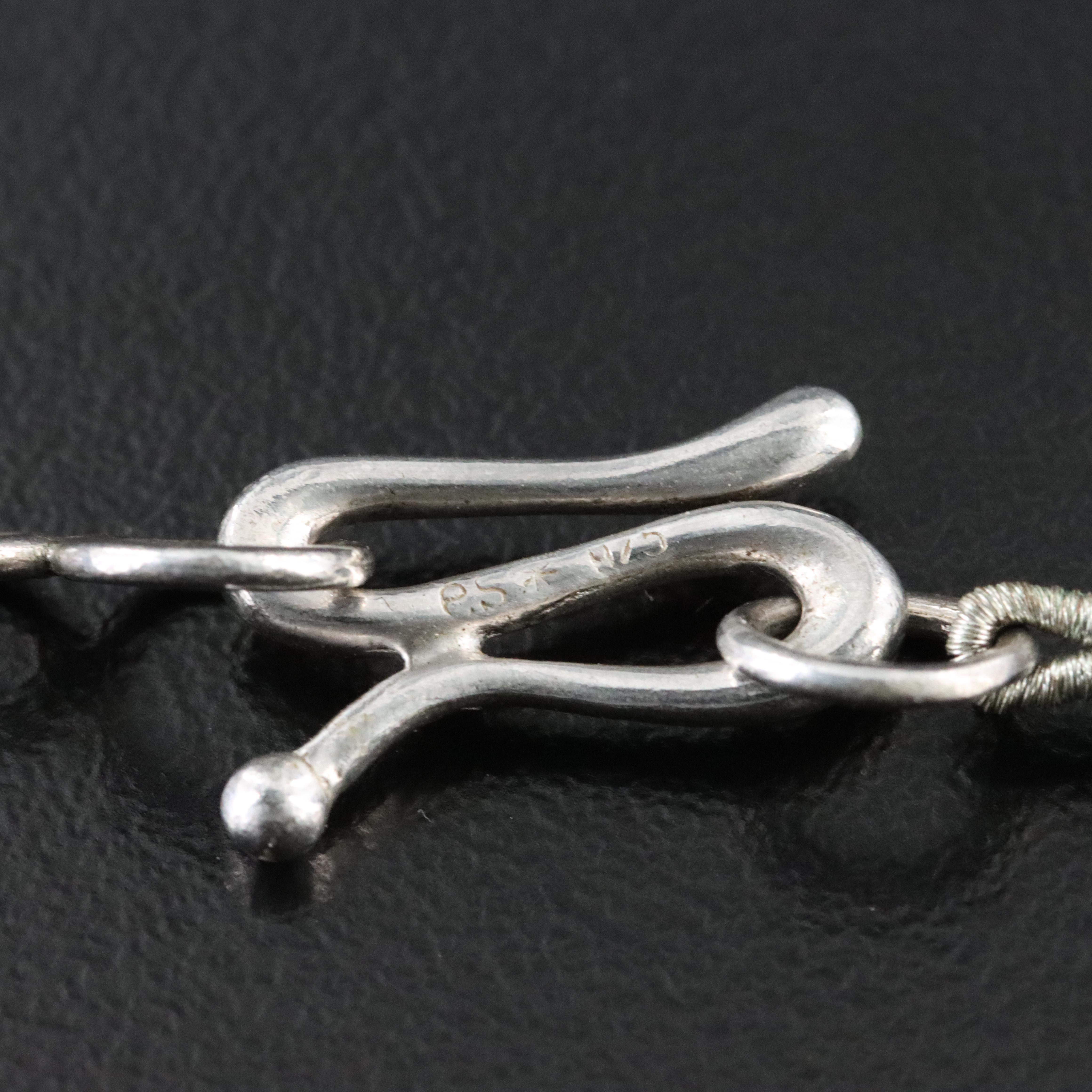 Sterling Lapis Lazuli Station Necklace with Rhinestone Accents