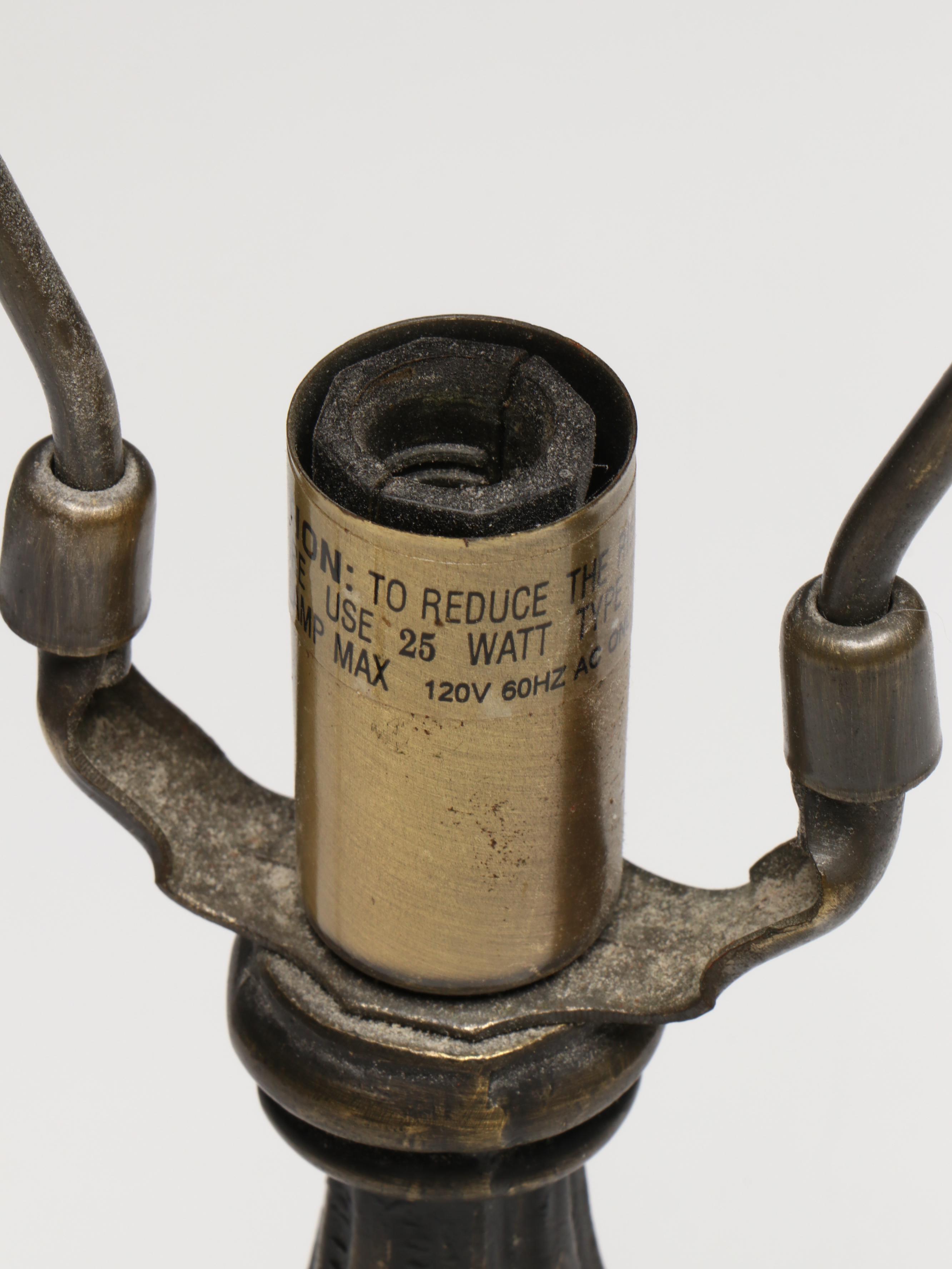 Michelotti Glass, Crystal and Pressed Glass Table Lamp with Other Beaded Lamp