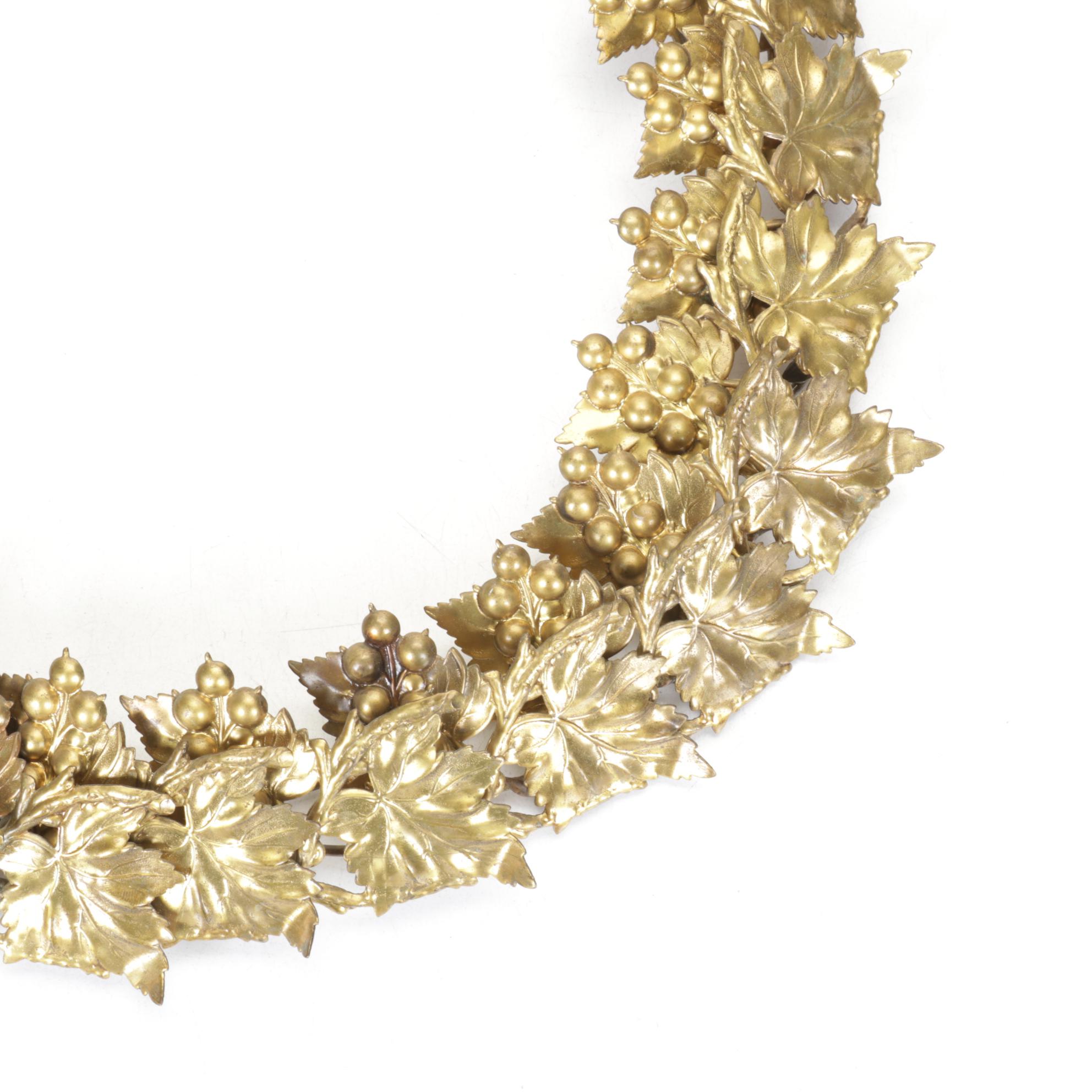 Repoussé Brass Door Holiday Wreathe