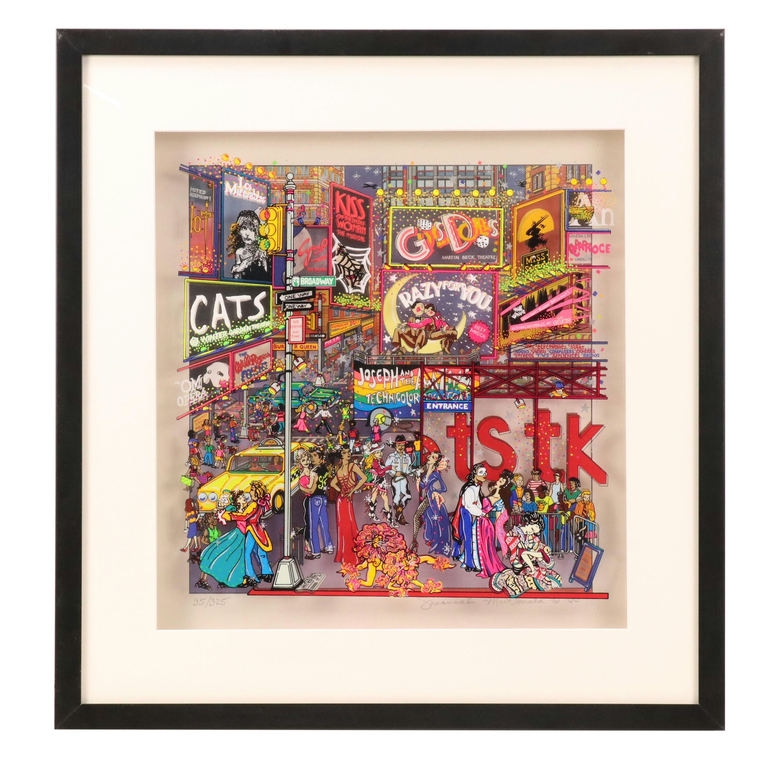 Susannah MacDonald Dimensional Mixed Media Serigraph "Tickets," 1995