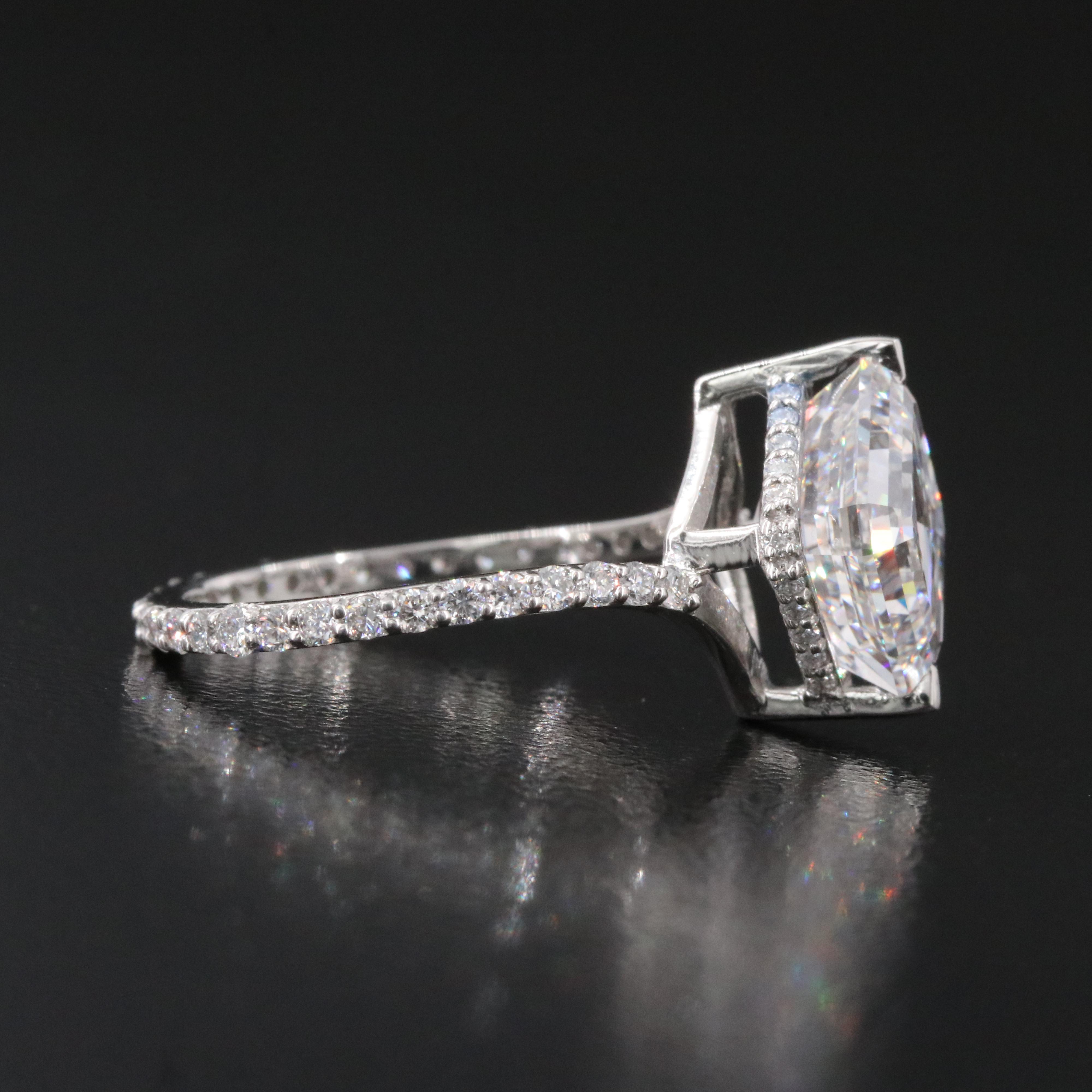Platinum 4.74 CTW Lab Grown Diamond Ring with IGI Report