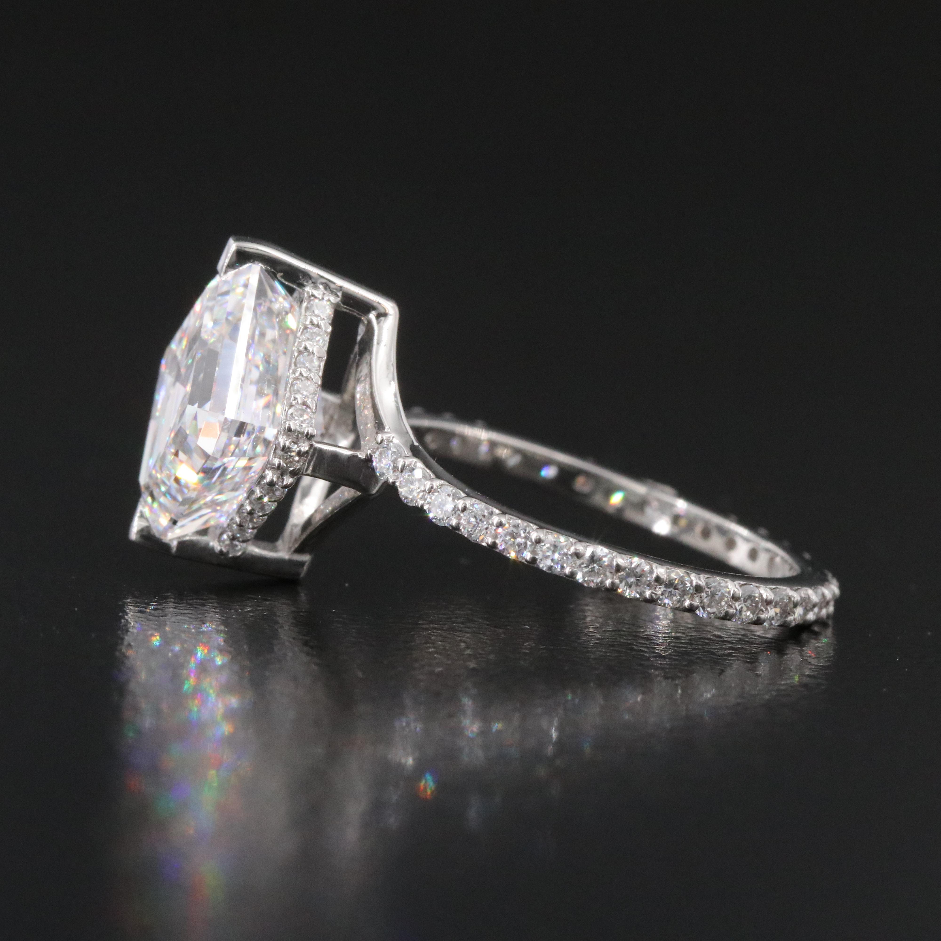 Platinum 4.74 CTW Lab Grown Diamond Ring with IGI Report