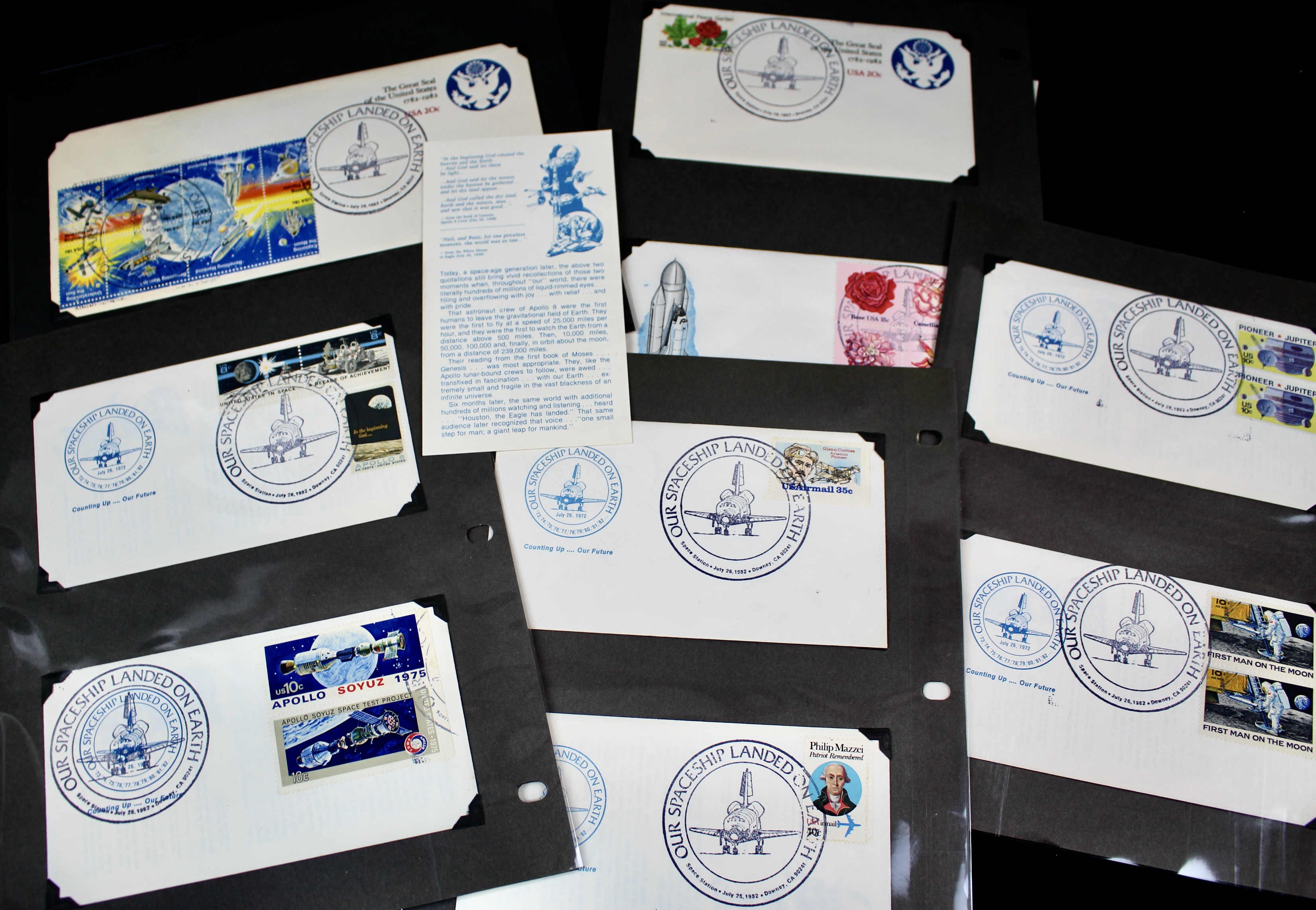 Group of Nineteen Rockwell International Space-Related Postal Covers