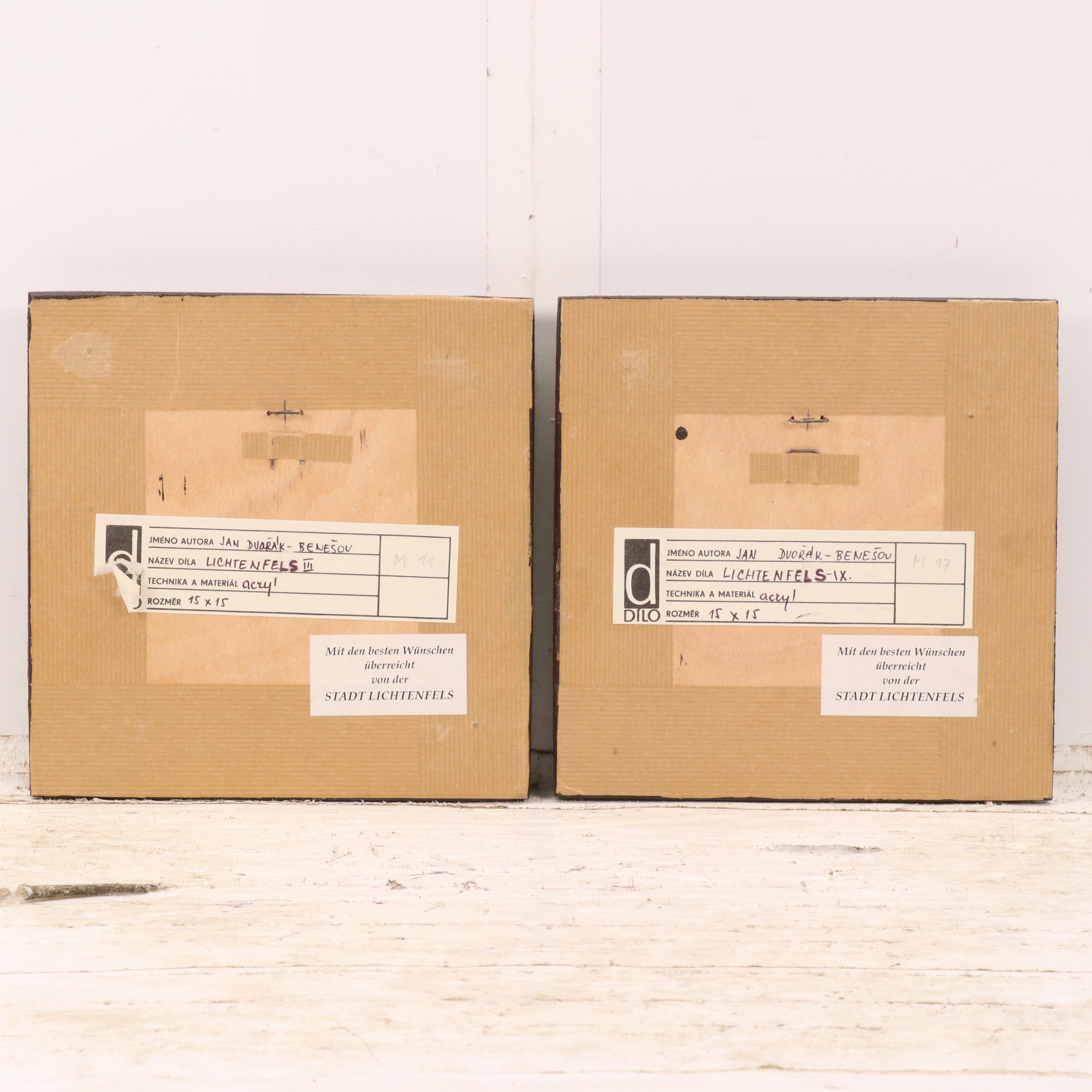 Jan Dvořák Acrylic Painting "Lichtenfels III & IX"