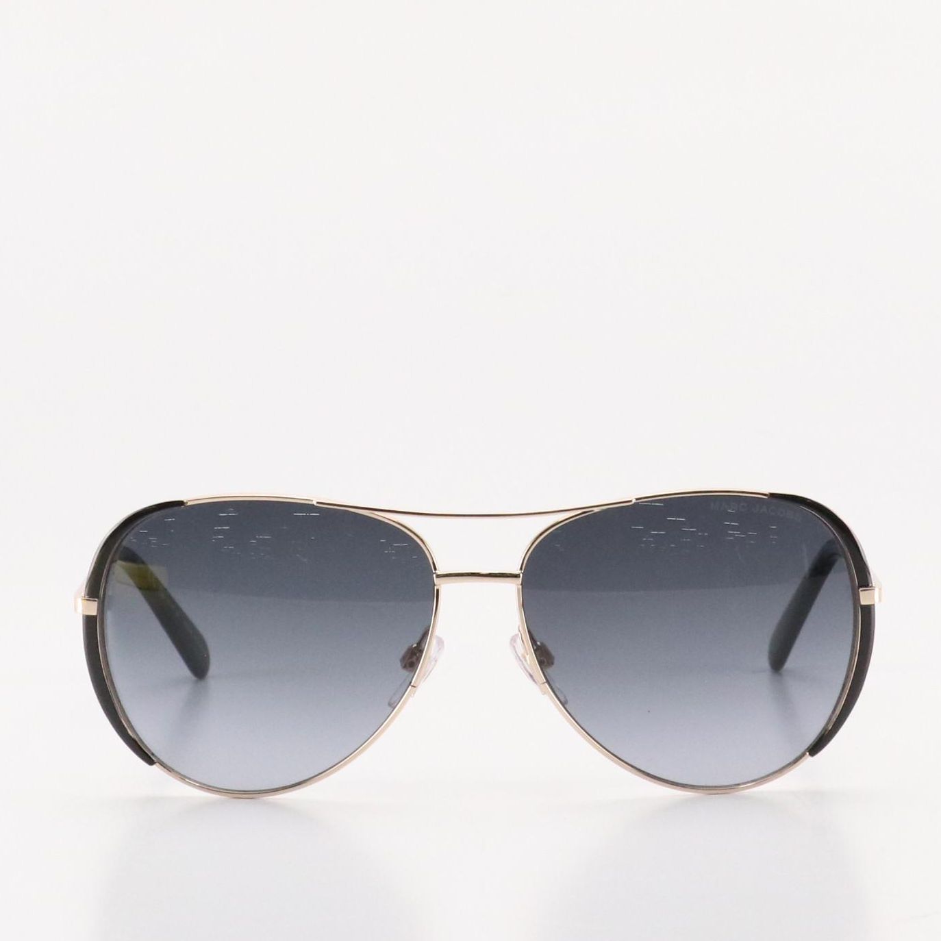 Marc Jacobs MARC 686/S RHL90 Black/Gold Aviator Sunglasses in Case