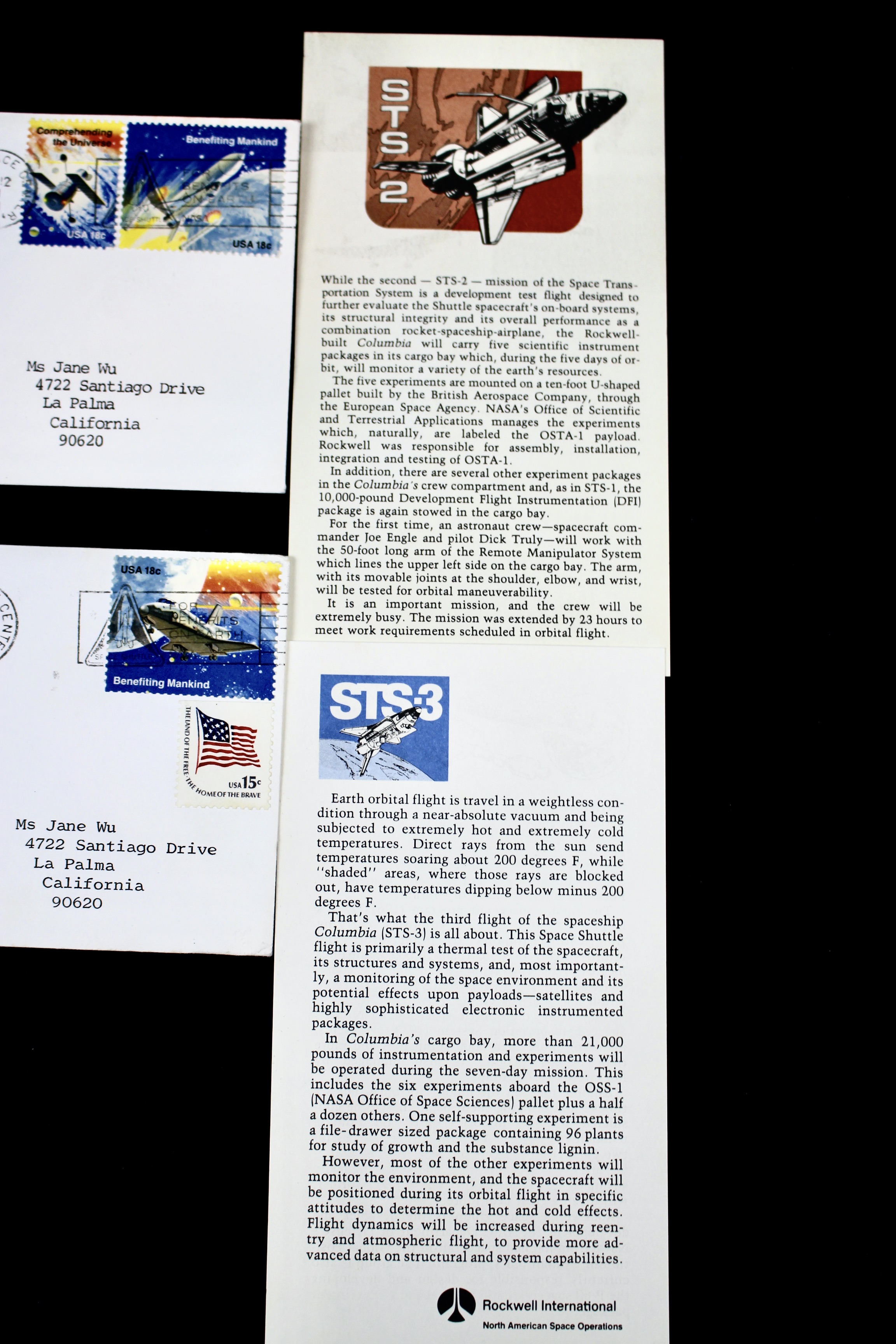 Group of Nineteen Rockwell International Space-Related Postal Covers