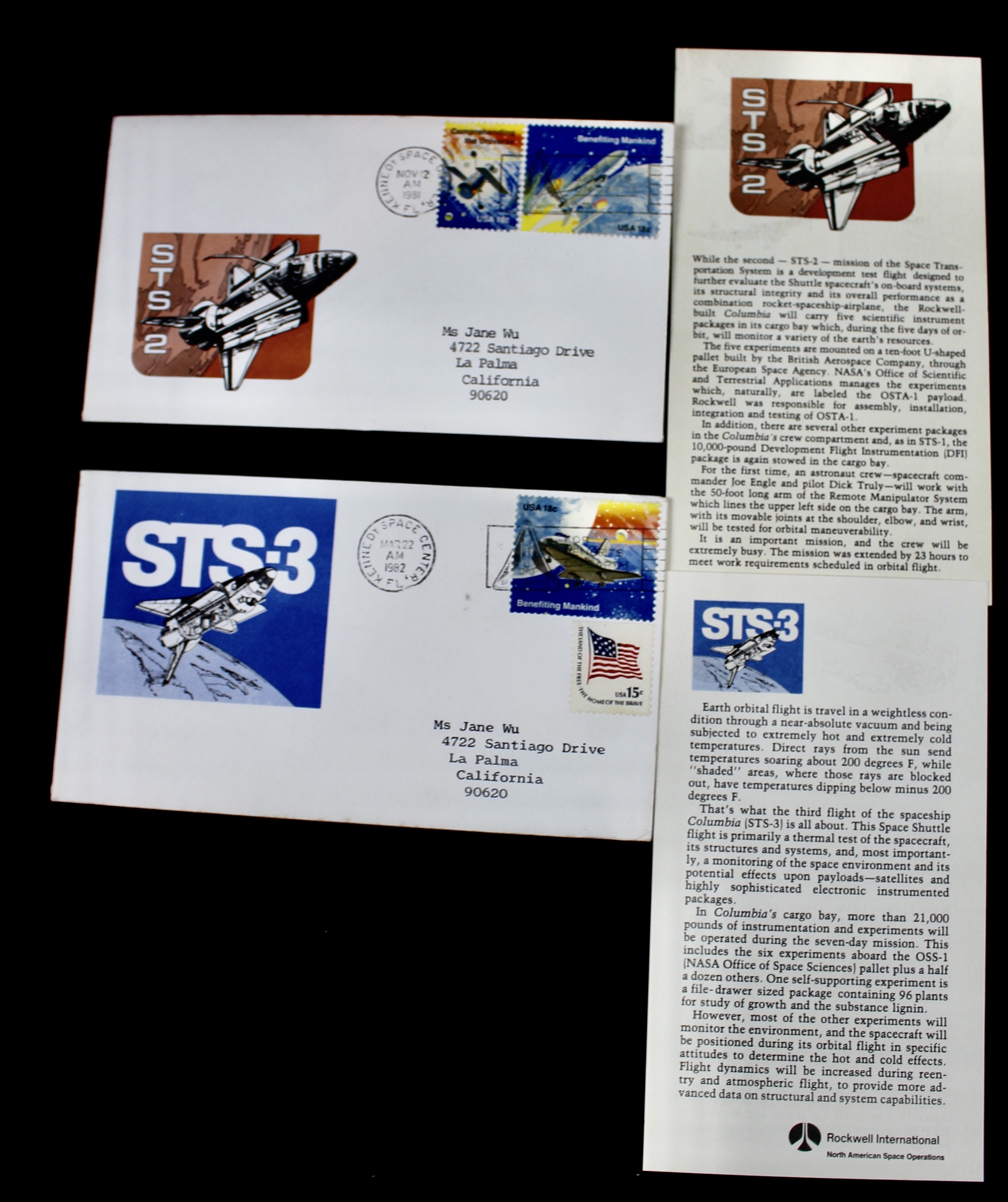 Group of Nineteen Rockwell International Space-Related Postal Covers
