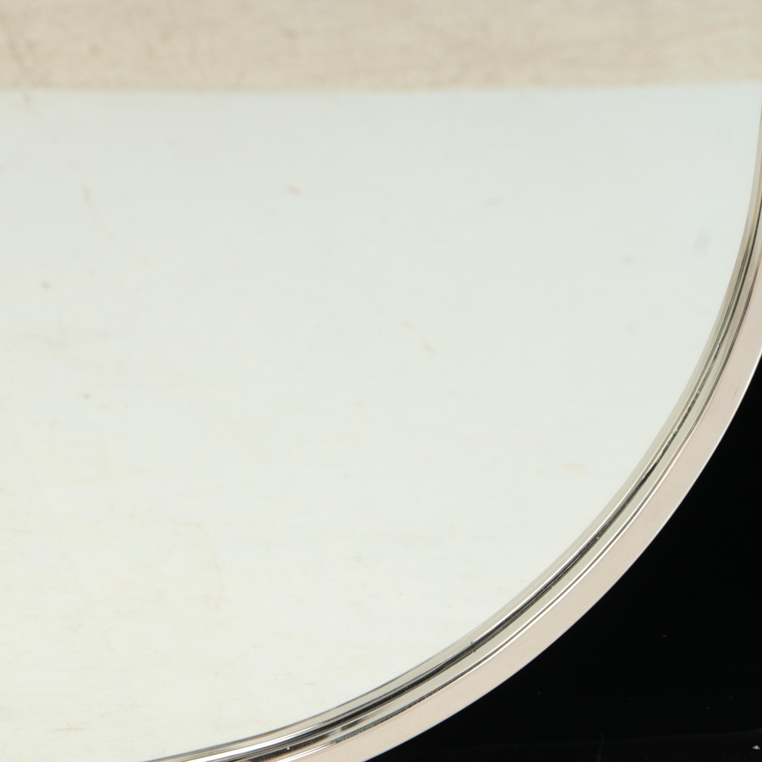 Contemporary Chrome Framed Vanity Mirror