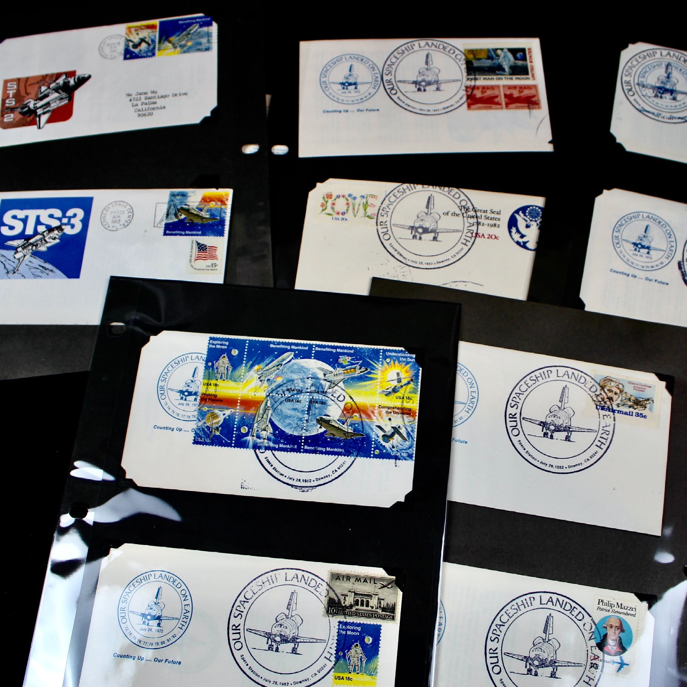 Group of Nineteen Rockwell International Space-Related Postal Covers