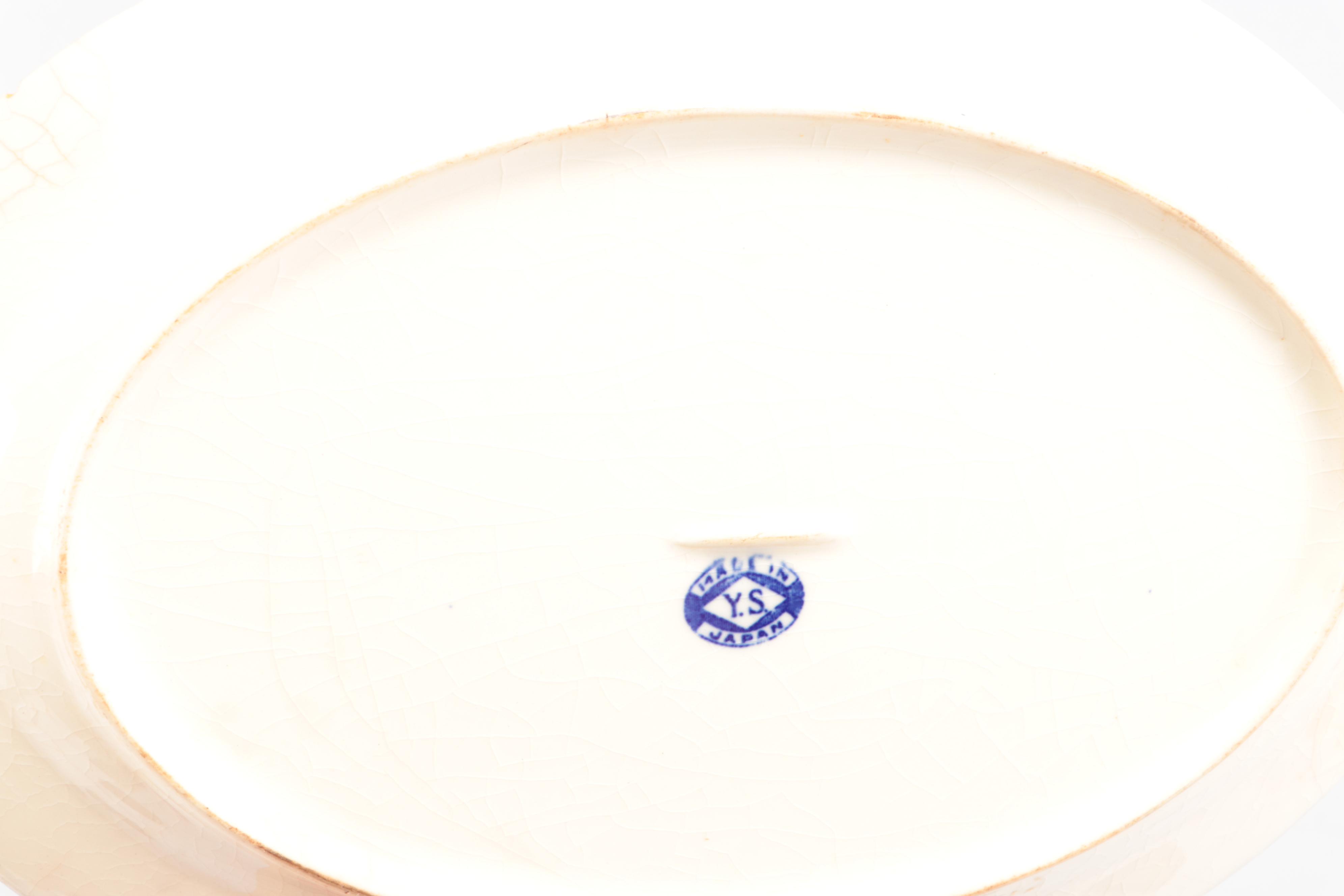 English and Japanese Blue Willow Ceramic Dinnerware