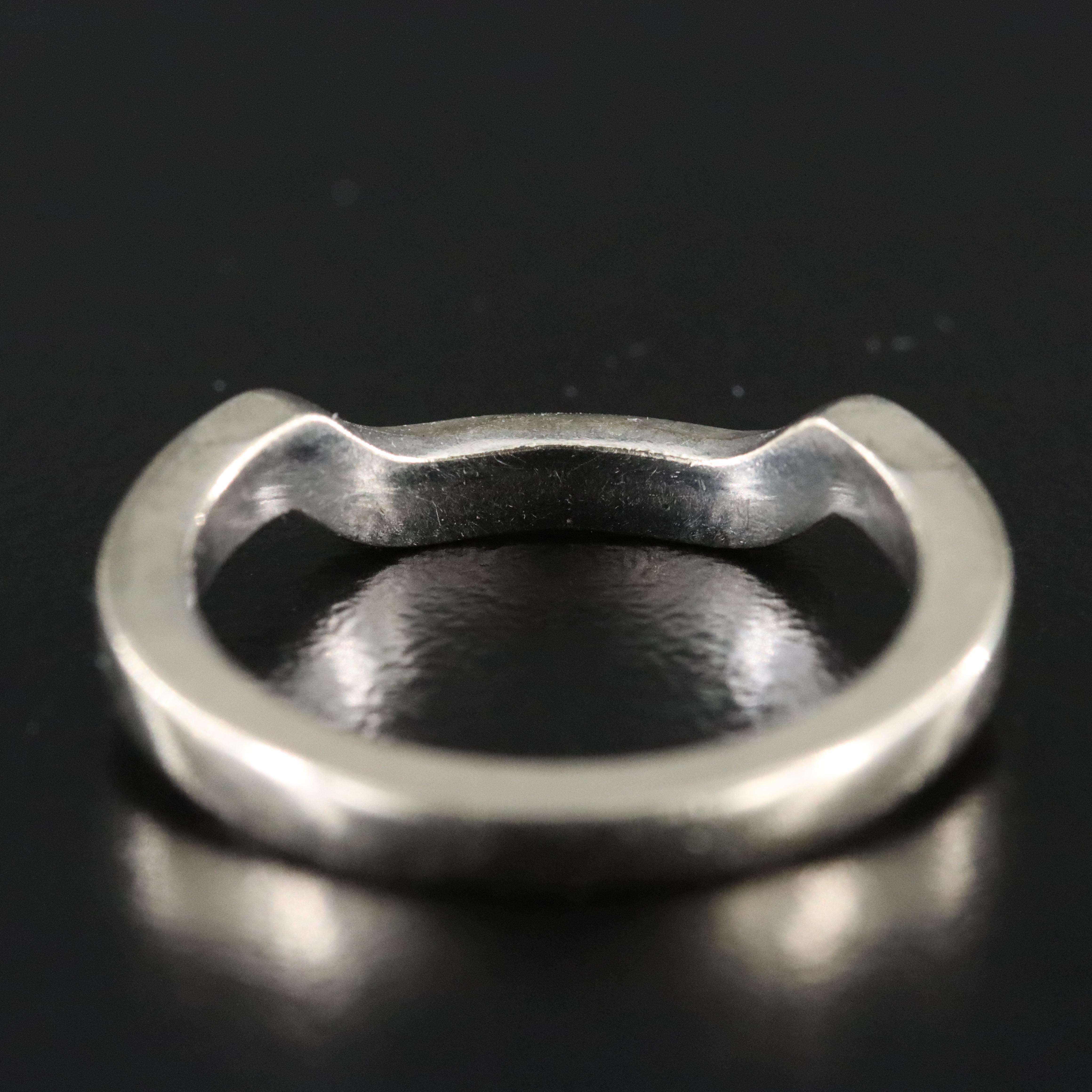 14K Pink Sapphire Contour Band