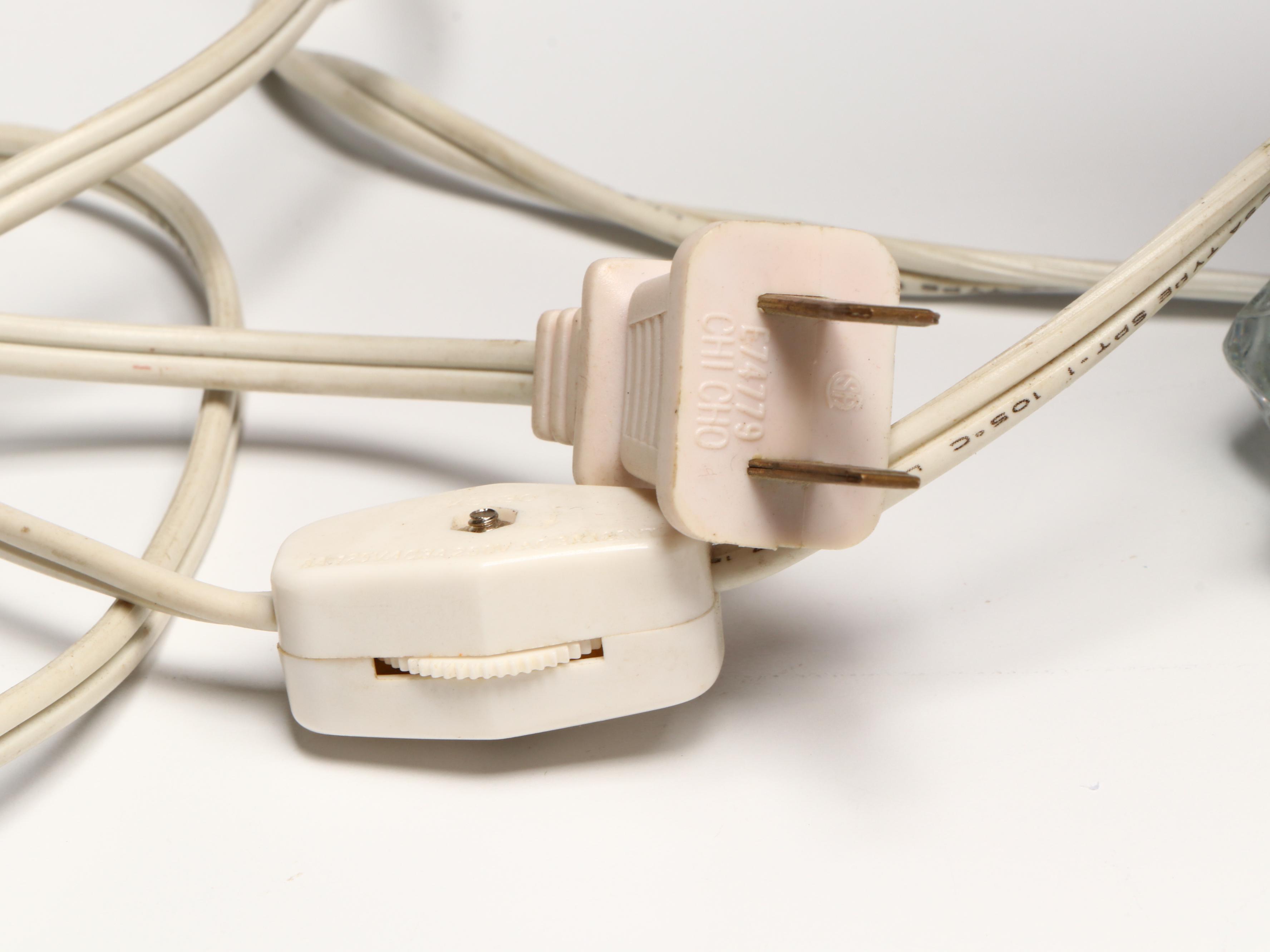 Michelloti Style Boudoir and Table Lamps with Cranberry Pink Glass Shades