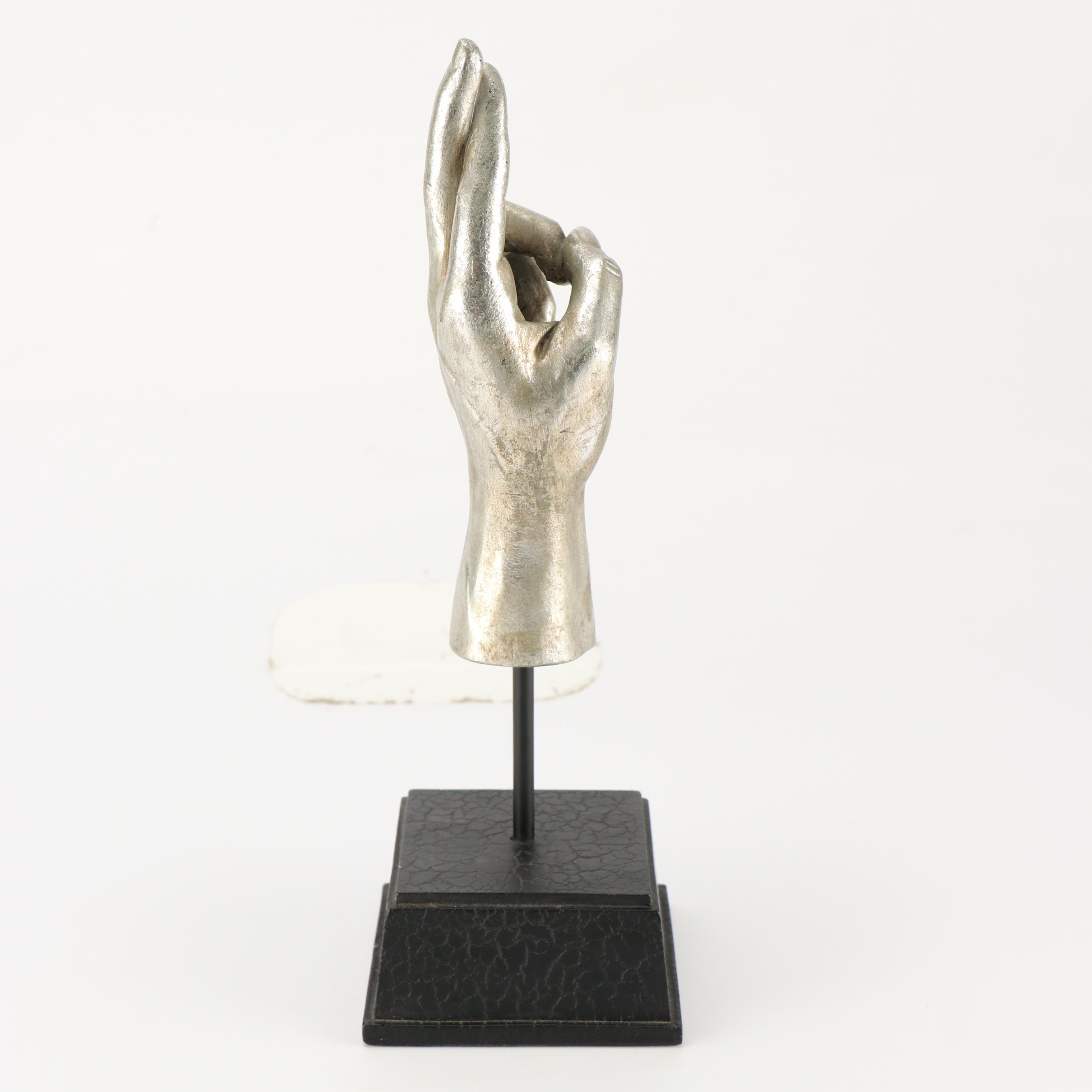 TMS Silver Gilt Resin Crossed Fingers Figure, 2005