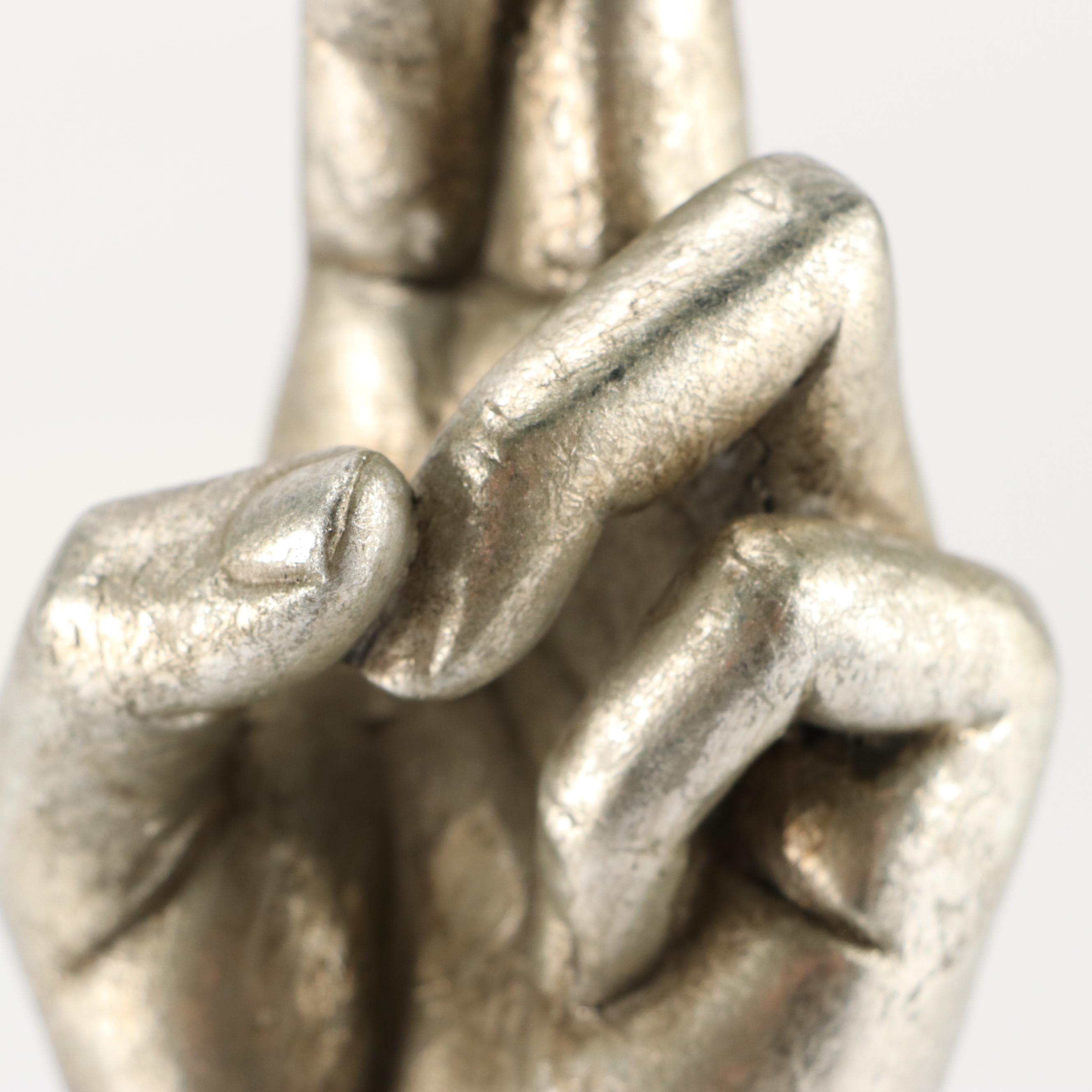 TMS Silver Gilt Resin Crossed Fingers Figure, 2005