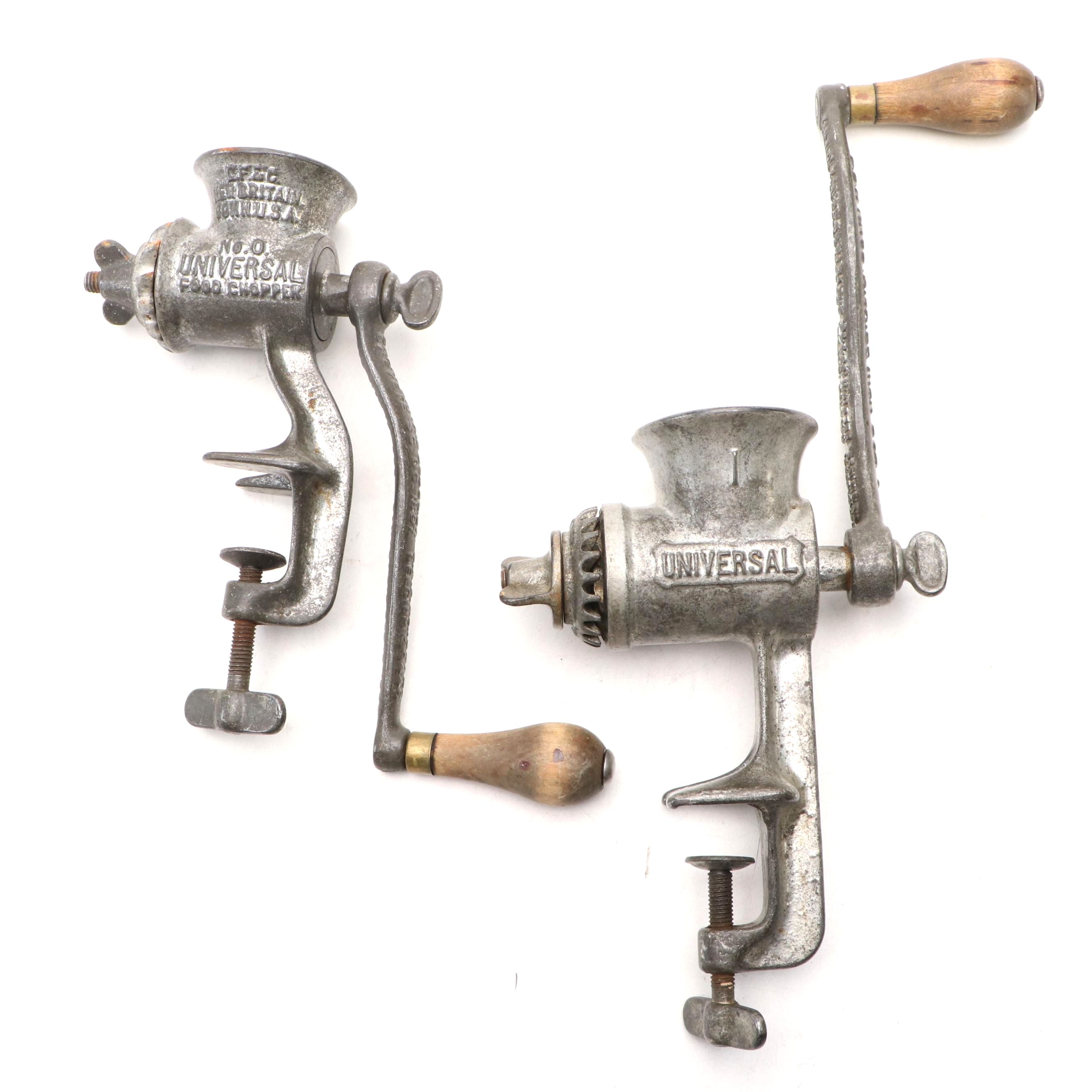 Landers, Frary & Clark Company "Universal Food Chopper" Pair, Late 19th Century