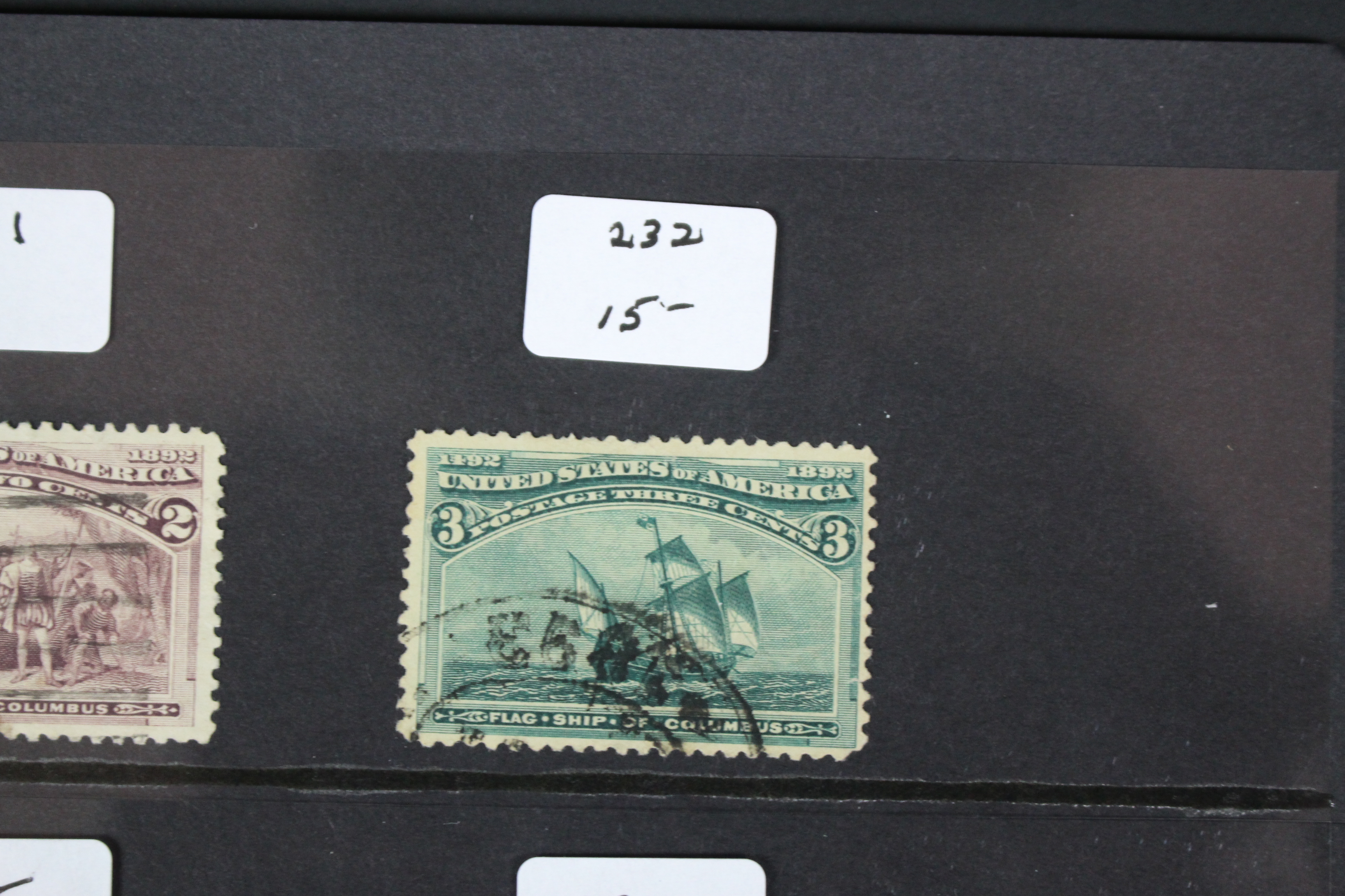 Fifteen Columbian and Trans-Mississippi Used Postage Stamps, 1890s