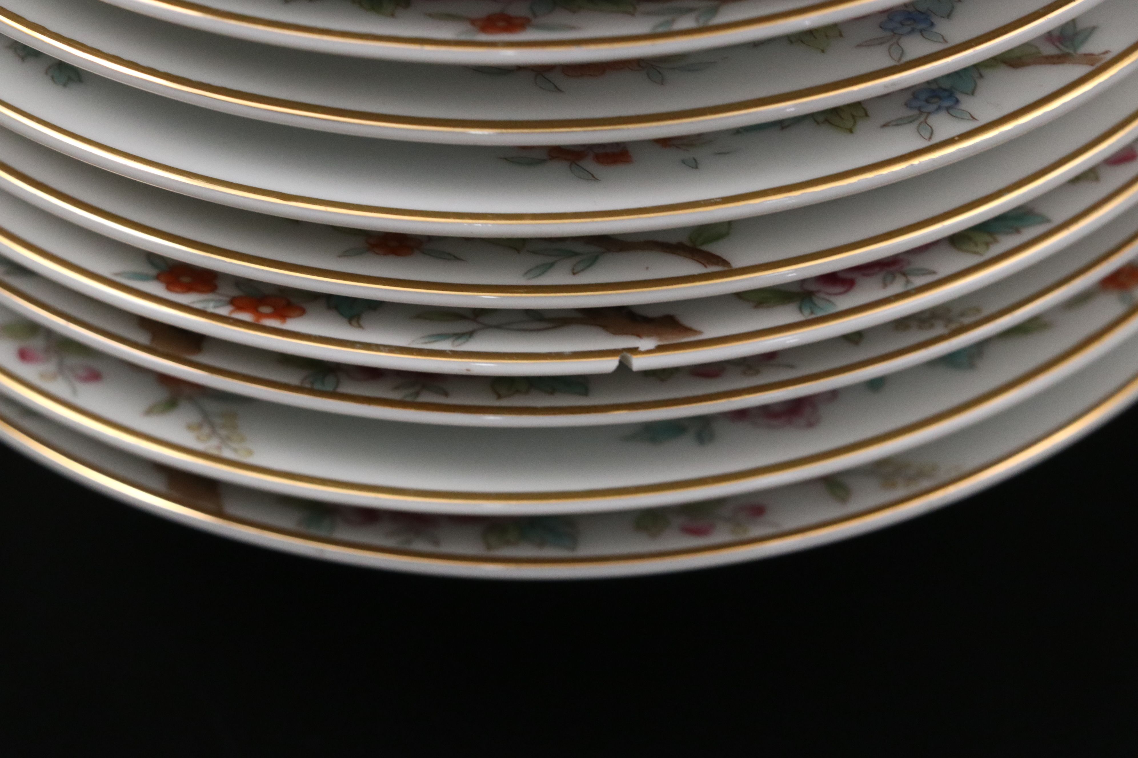 Noritake Floral and Gilt Porcelain Dinnerware Collection