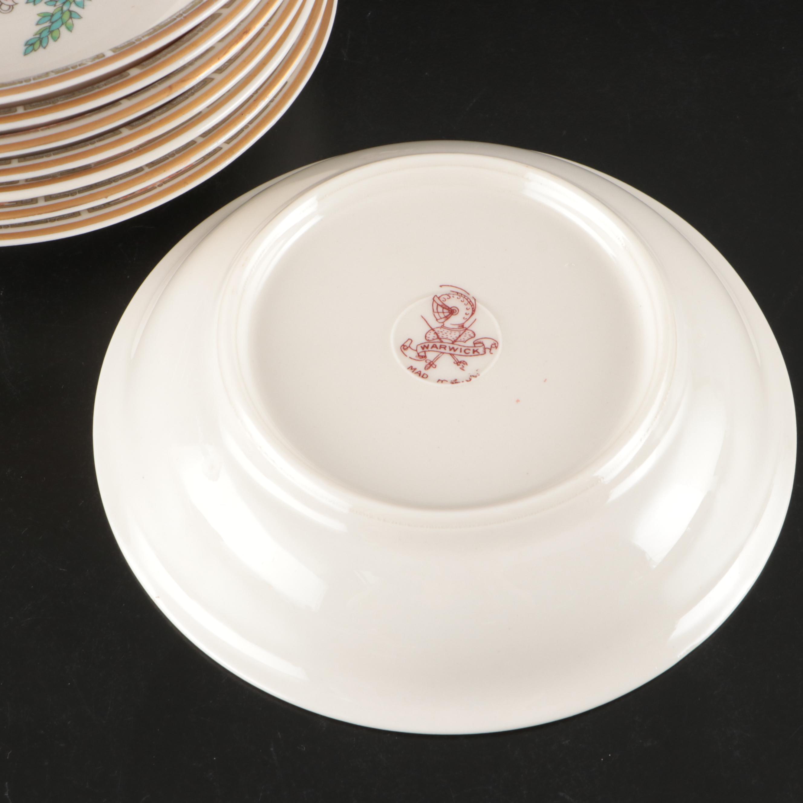 Warwick Ceramic Lidded Serving Dish and Plates and Other Chinoiserie Dinnerware