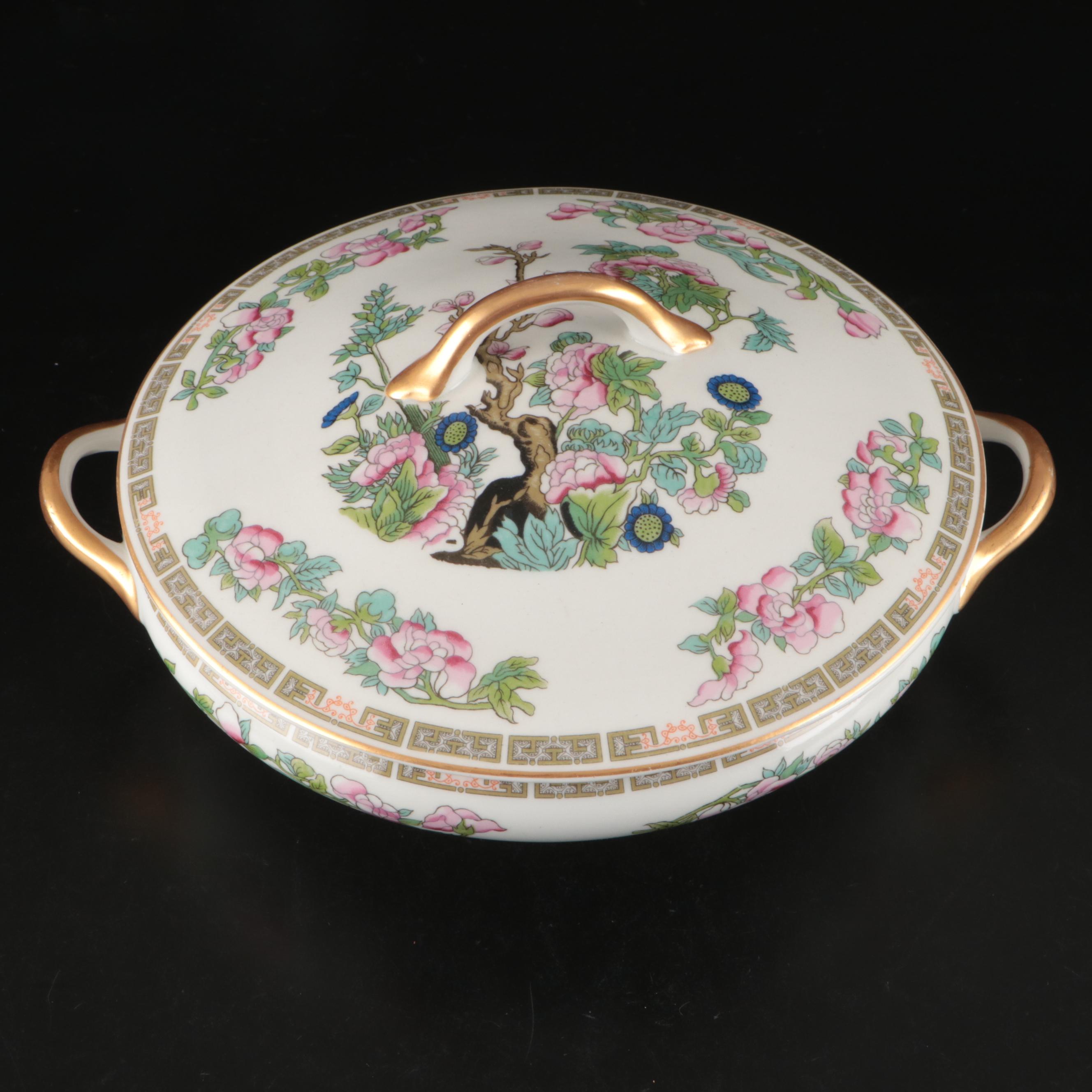 Warwick Ceramic Lidded Serving Dish and Plates and Other Chinoiserie Dinnerware