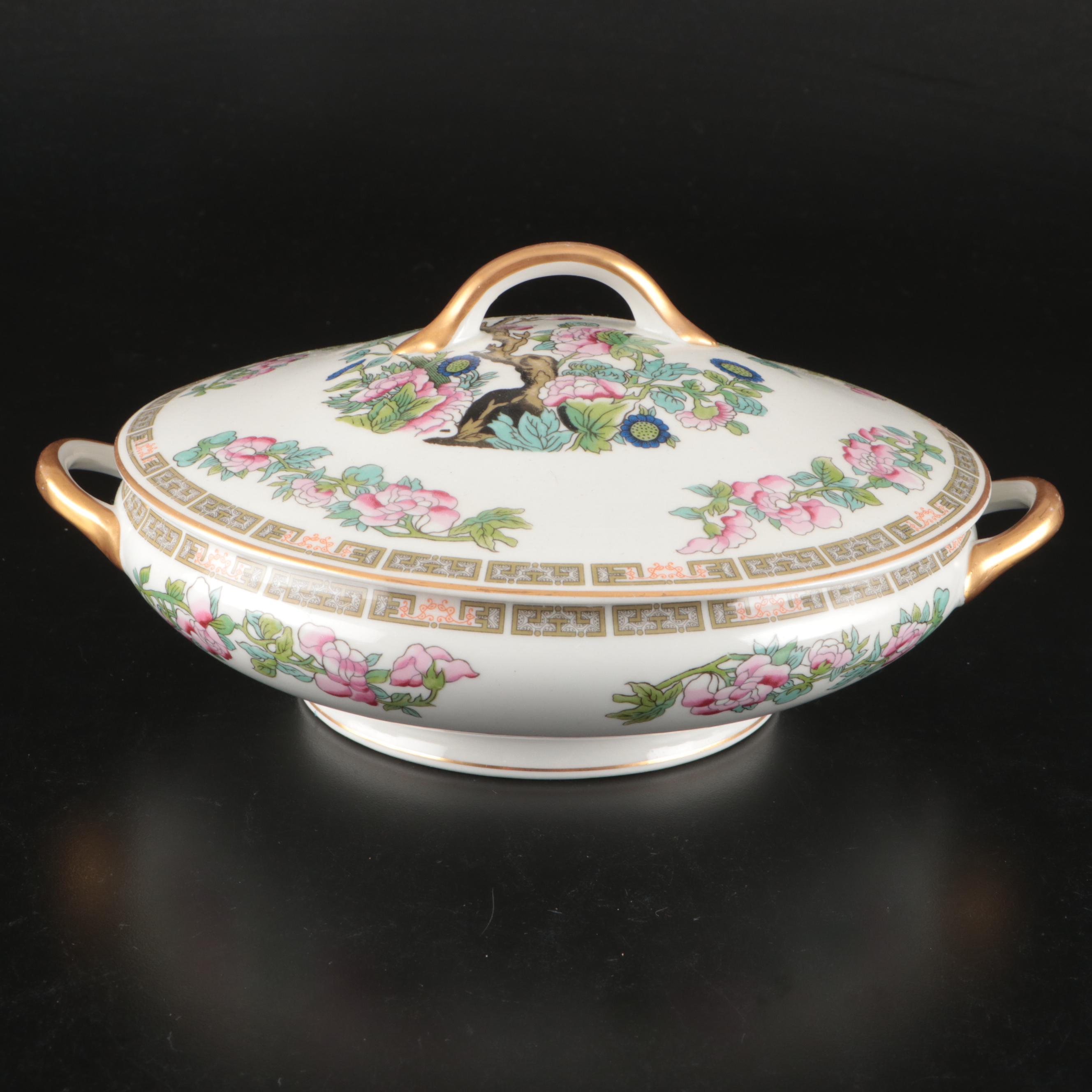 Warwick Ceramic Lidded Serving Dish and Plates and Other Chinoiserie Dinnerware