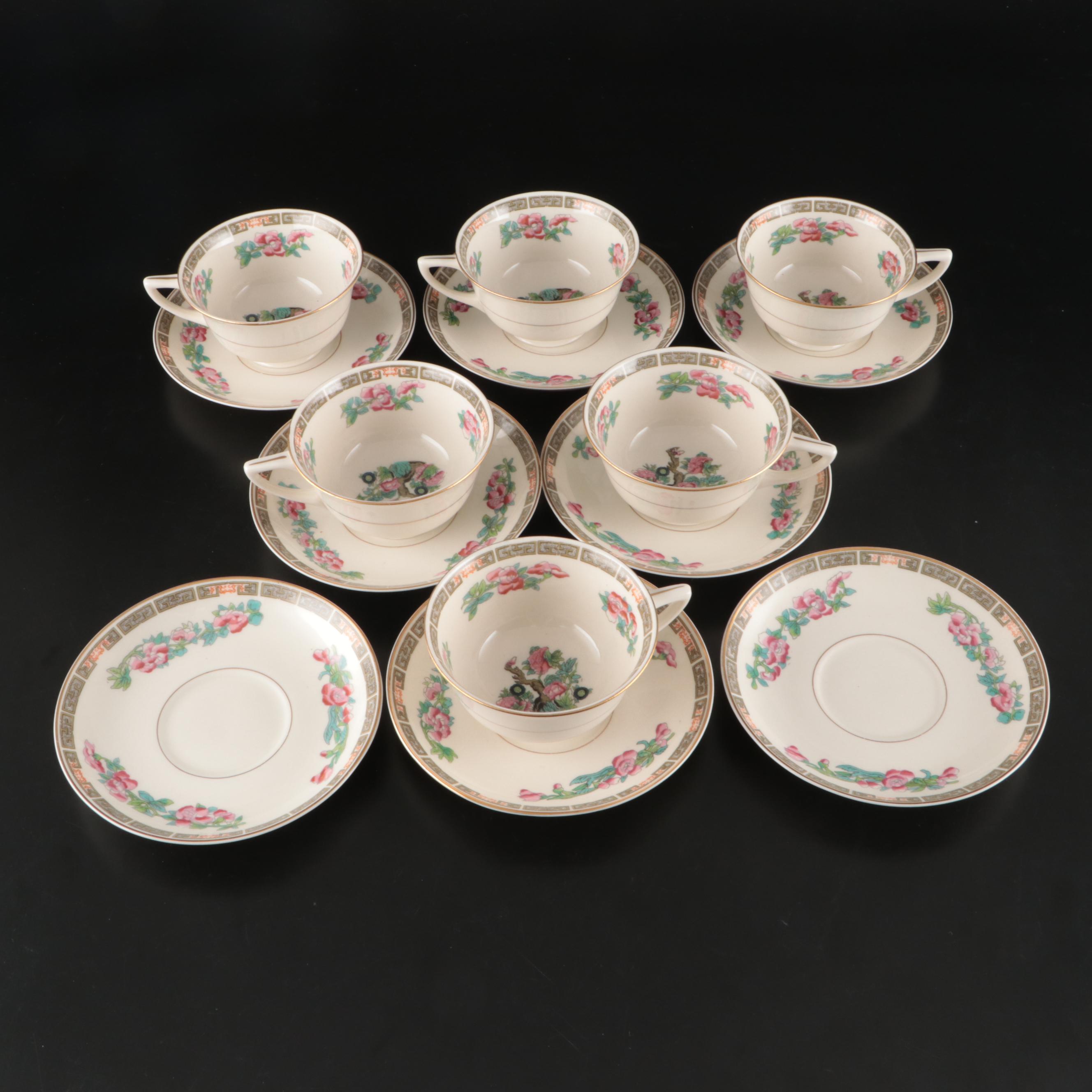 Warwick Ceramic Lidded Serving Dish and Plates and Other Chinoiserie Dinnerware