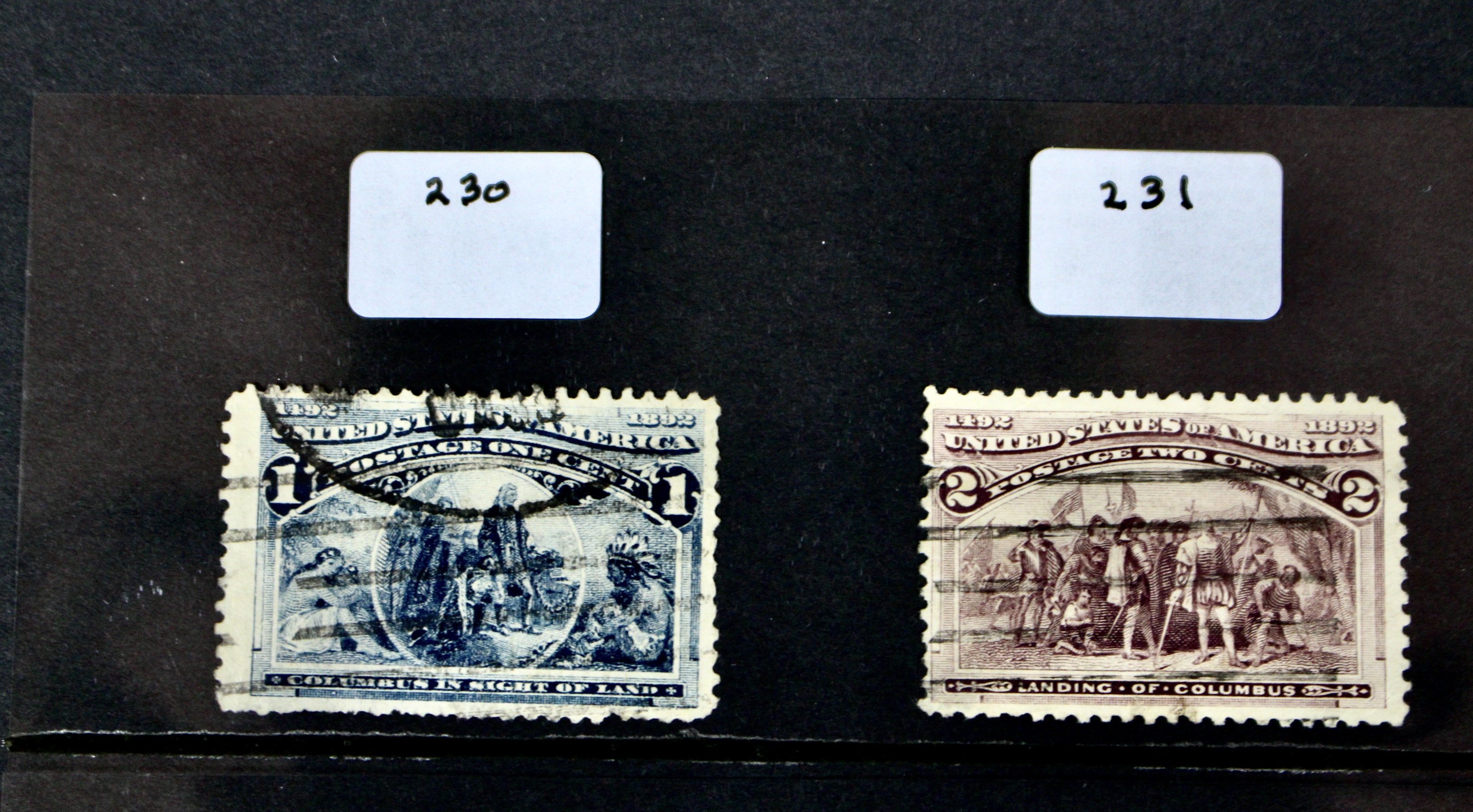Fifteen Columbian and Trans-Mississippi Used Postage Stamps, 1890s
