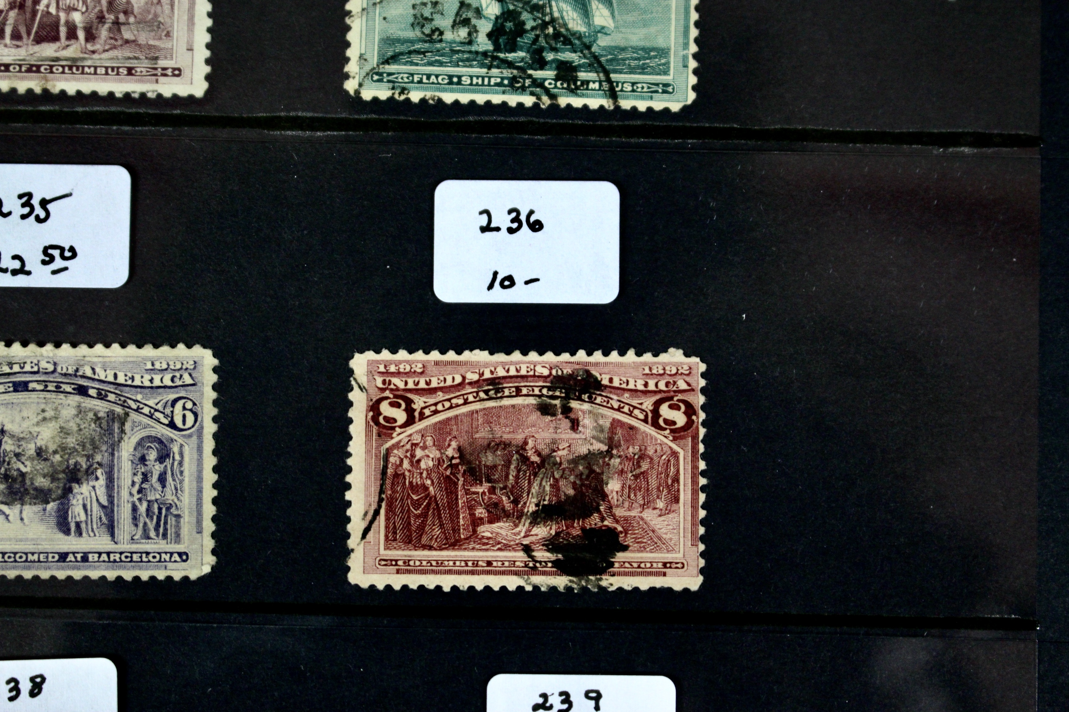 Fifteen Columbian and Trans-Mississippi Used Postage Stamps, 1890s