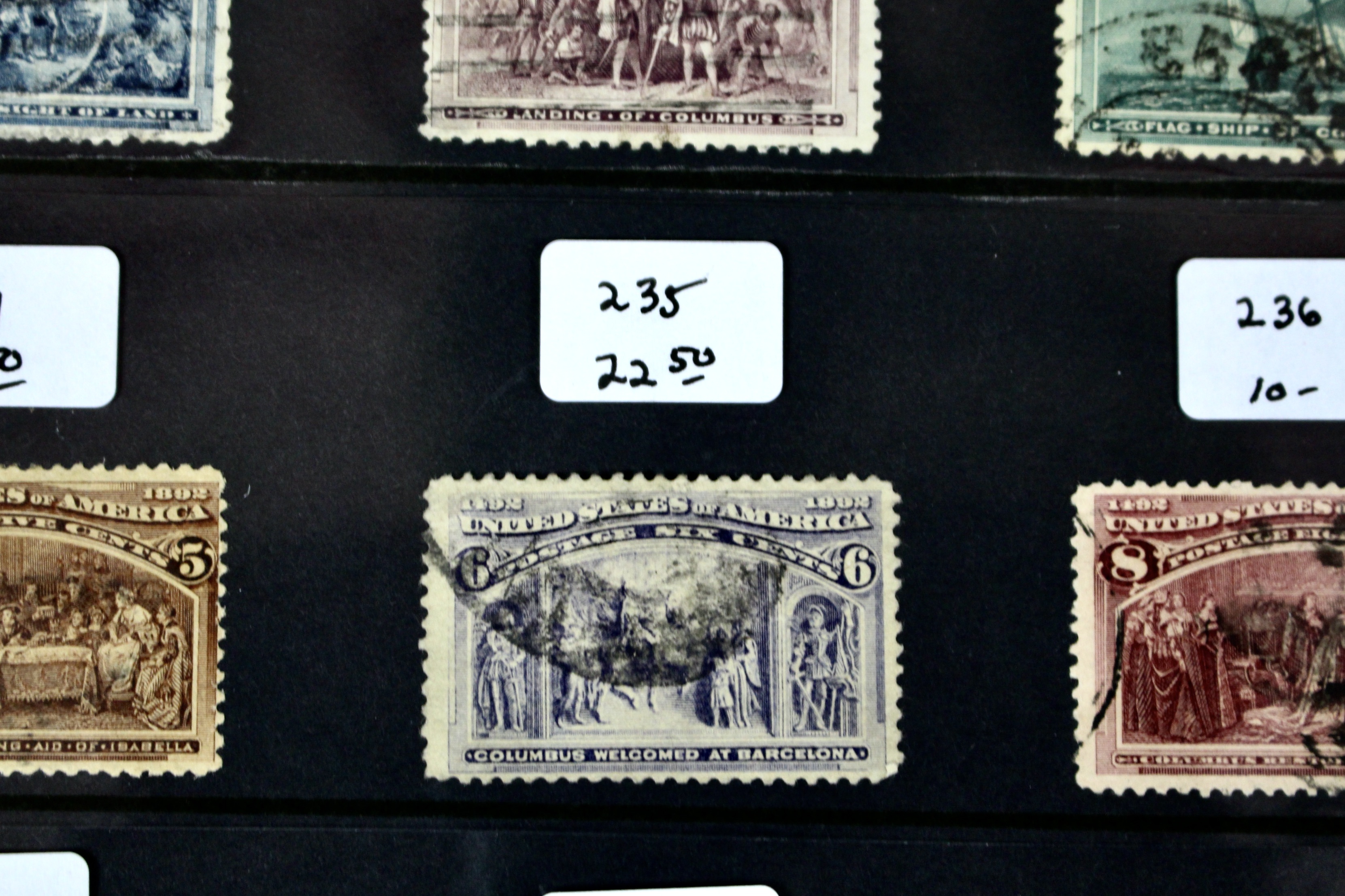 Fifteen Columbian and Trans-Mississippi Used Postage Stamps, 1890s