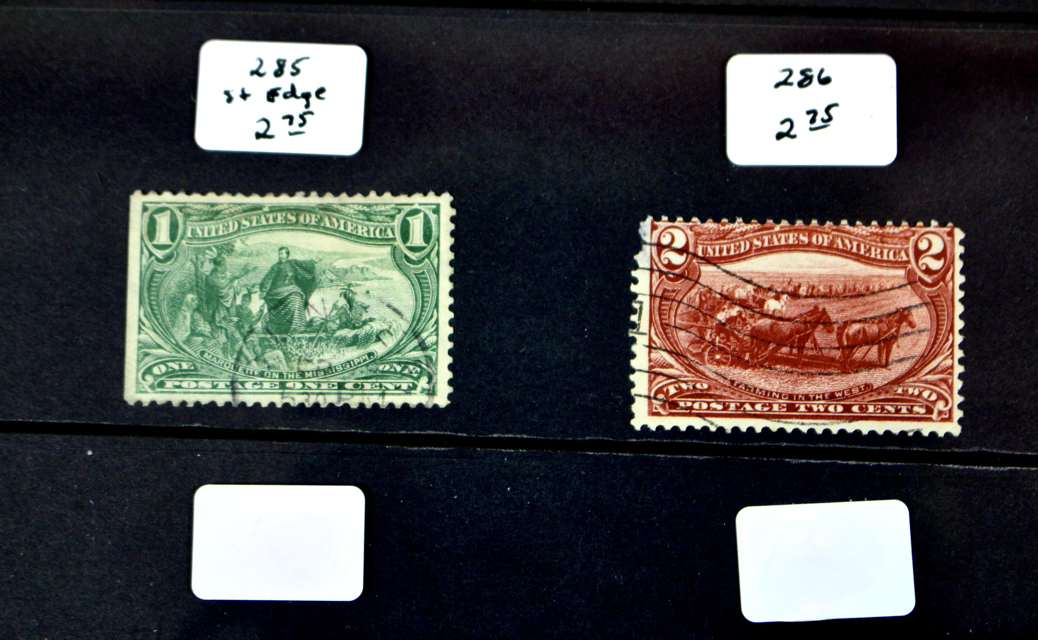 Fifteen Columbian and Trans-Mississippi Used Postage Stamps, 1890s