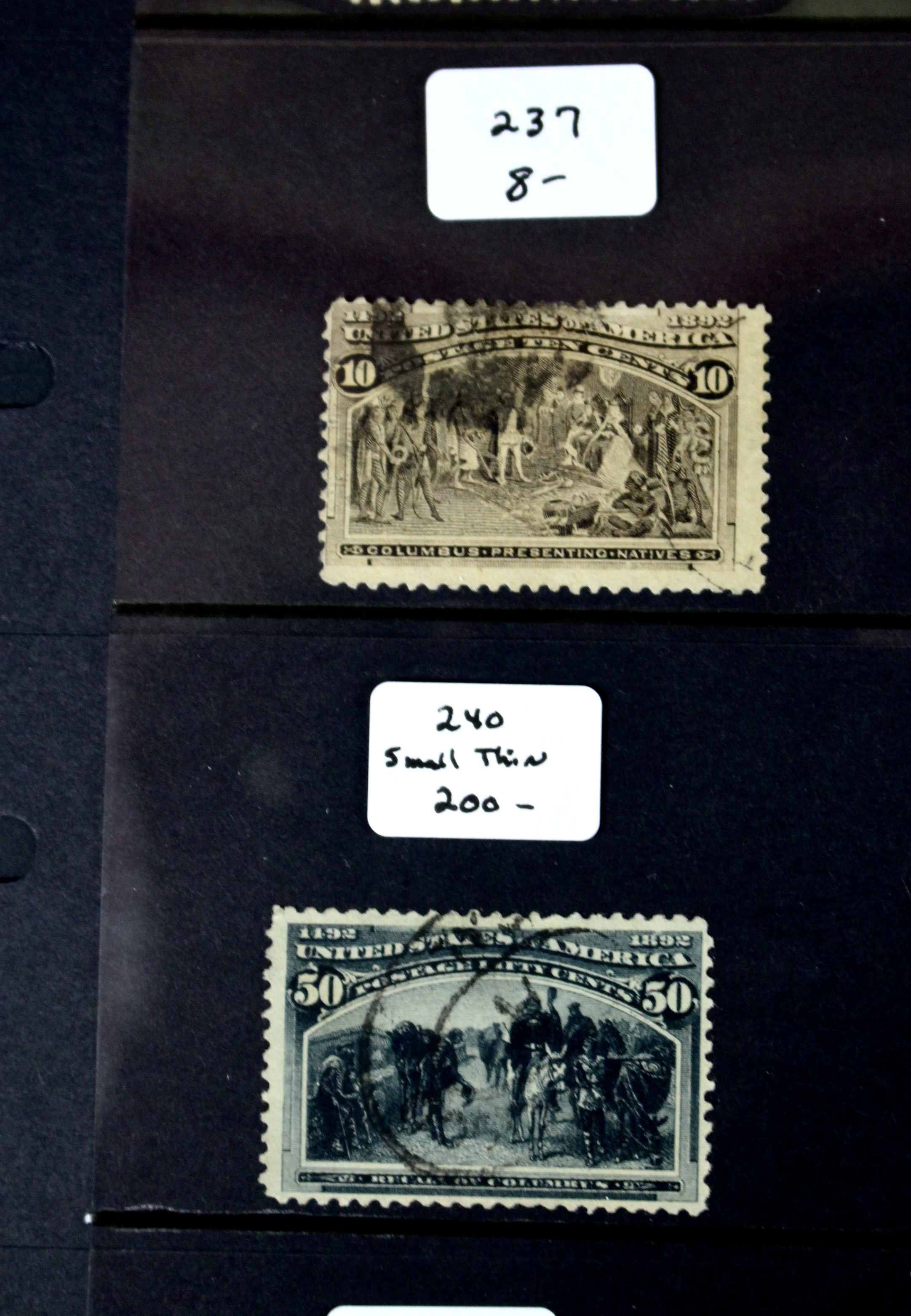 Fifteen Columbian and Trans-Mississippi Used Postage Stamps, 1890s