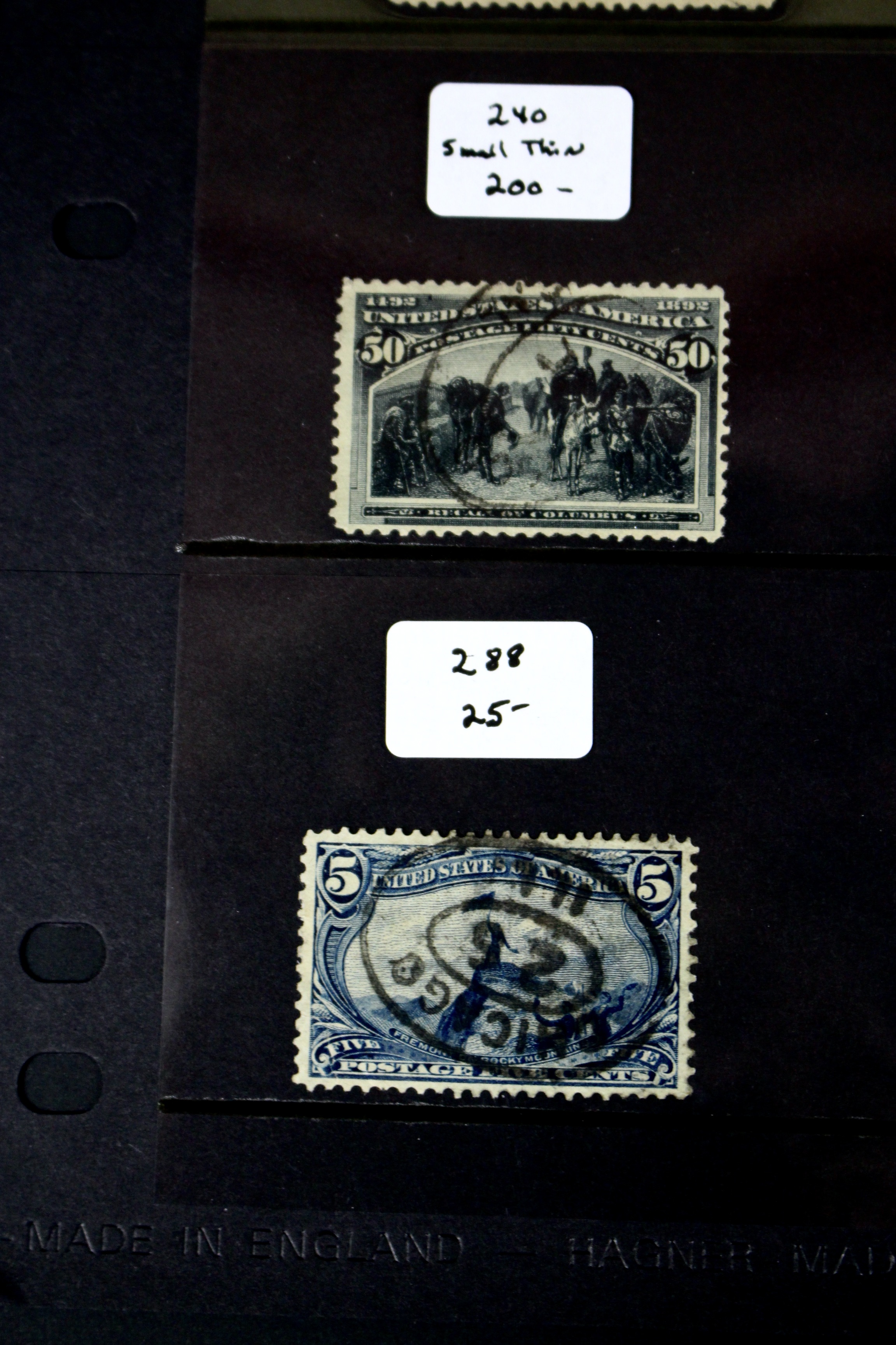 Fifteen Columbian and Trans-Mississippi Used Postage Stamps, 1890s
