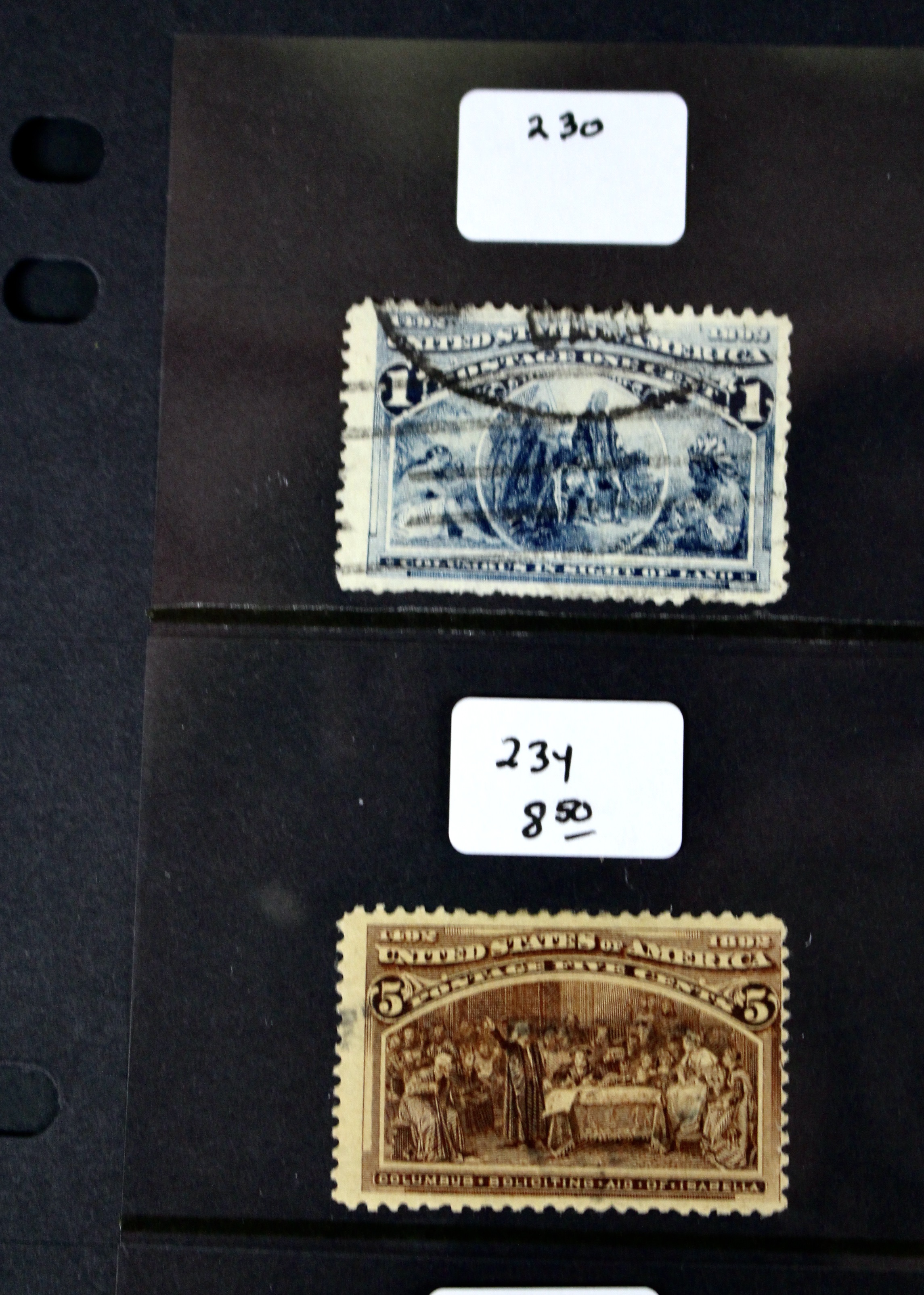 Fifteen Columbian and Trans-Mississippi Used Postage Stamps, 1890s