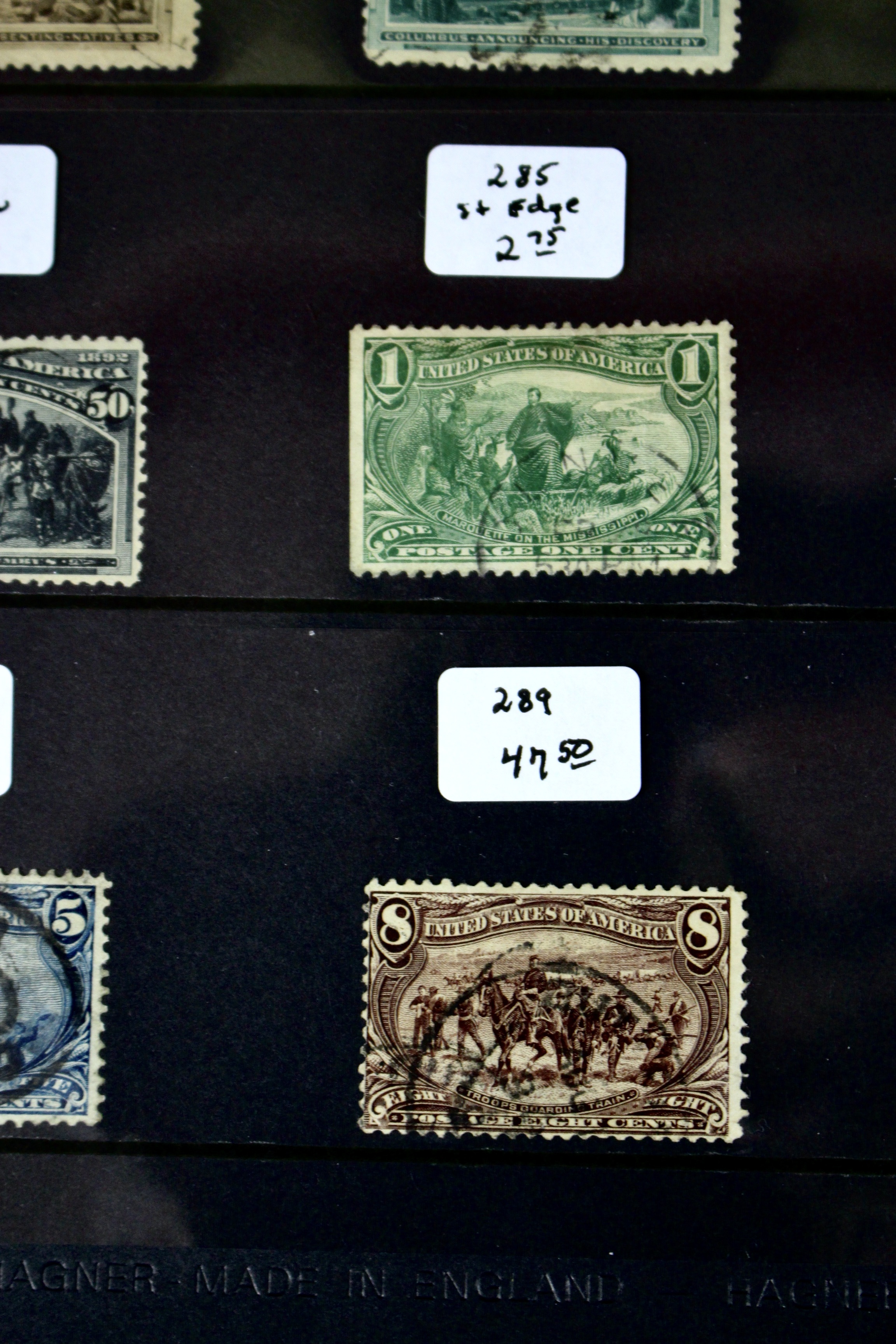 Fifteen Columbian and Trans-Mississippi Used Postage Stamps, 1890s