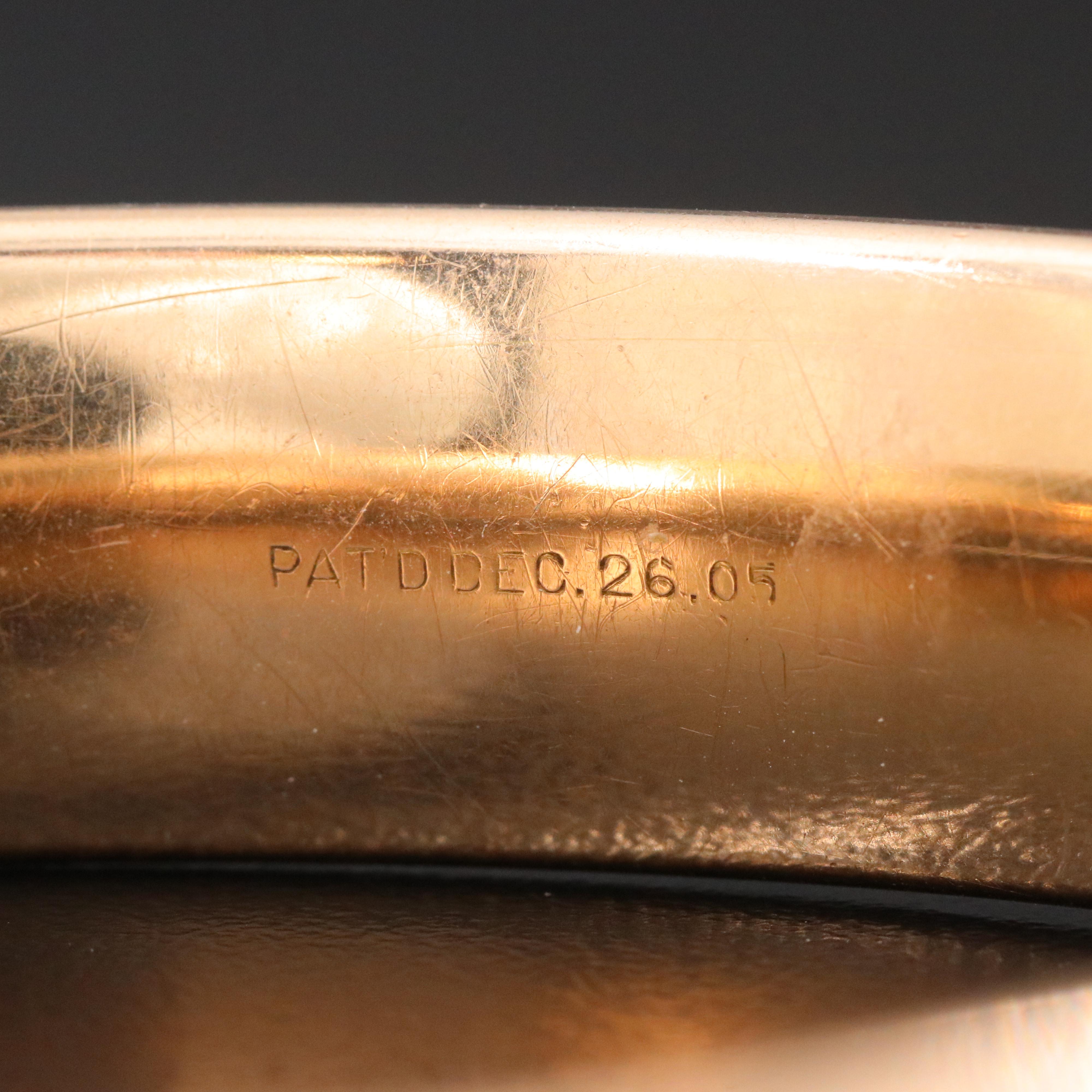 Early 1900s Briggs Bates & Bacon Co. Engraved Floral Bracelet