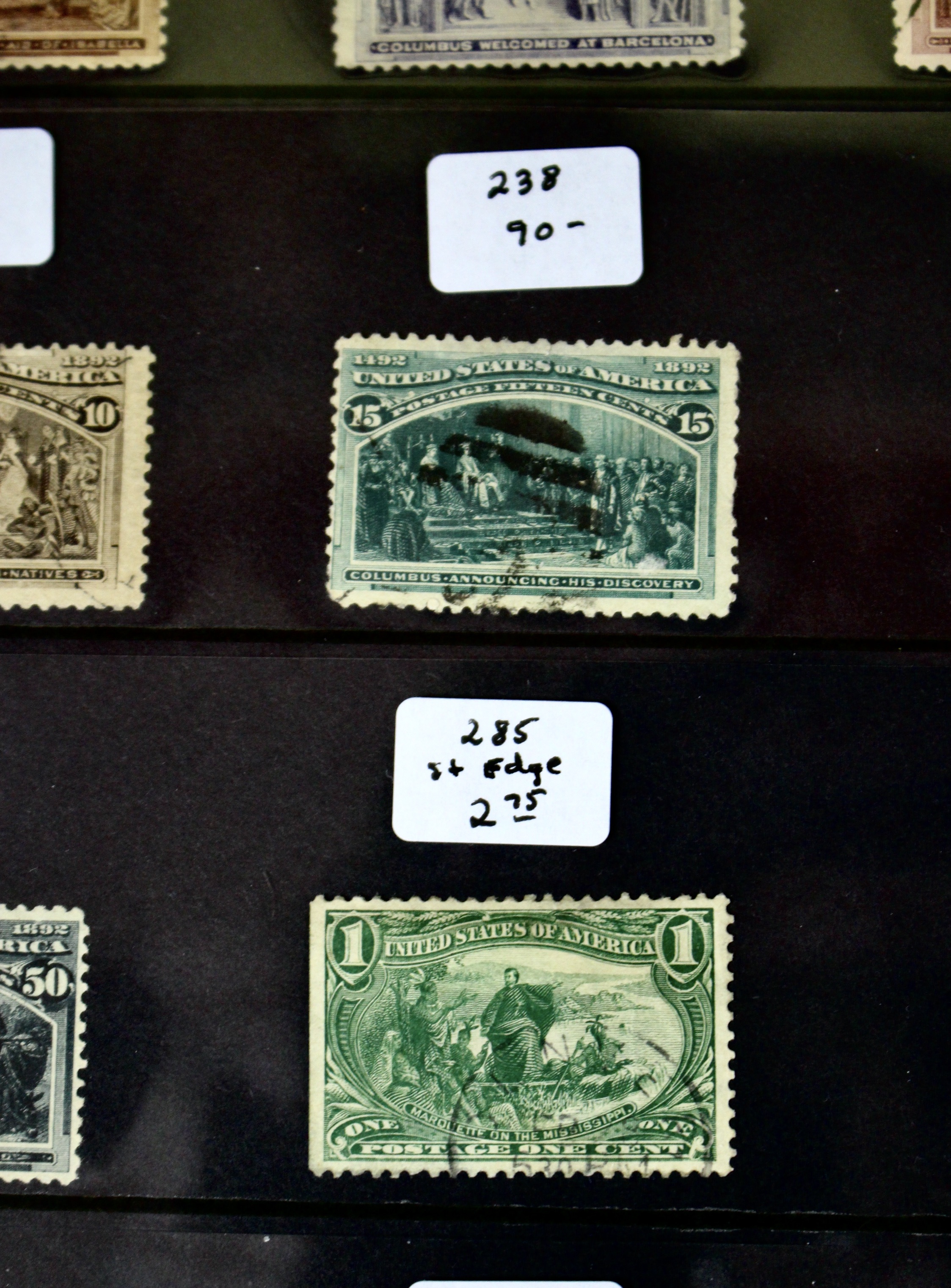 Fifteen Columbian and Trans-Mississippi Used Postage Stamps, 1890s