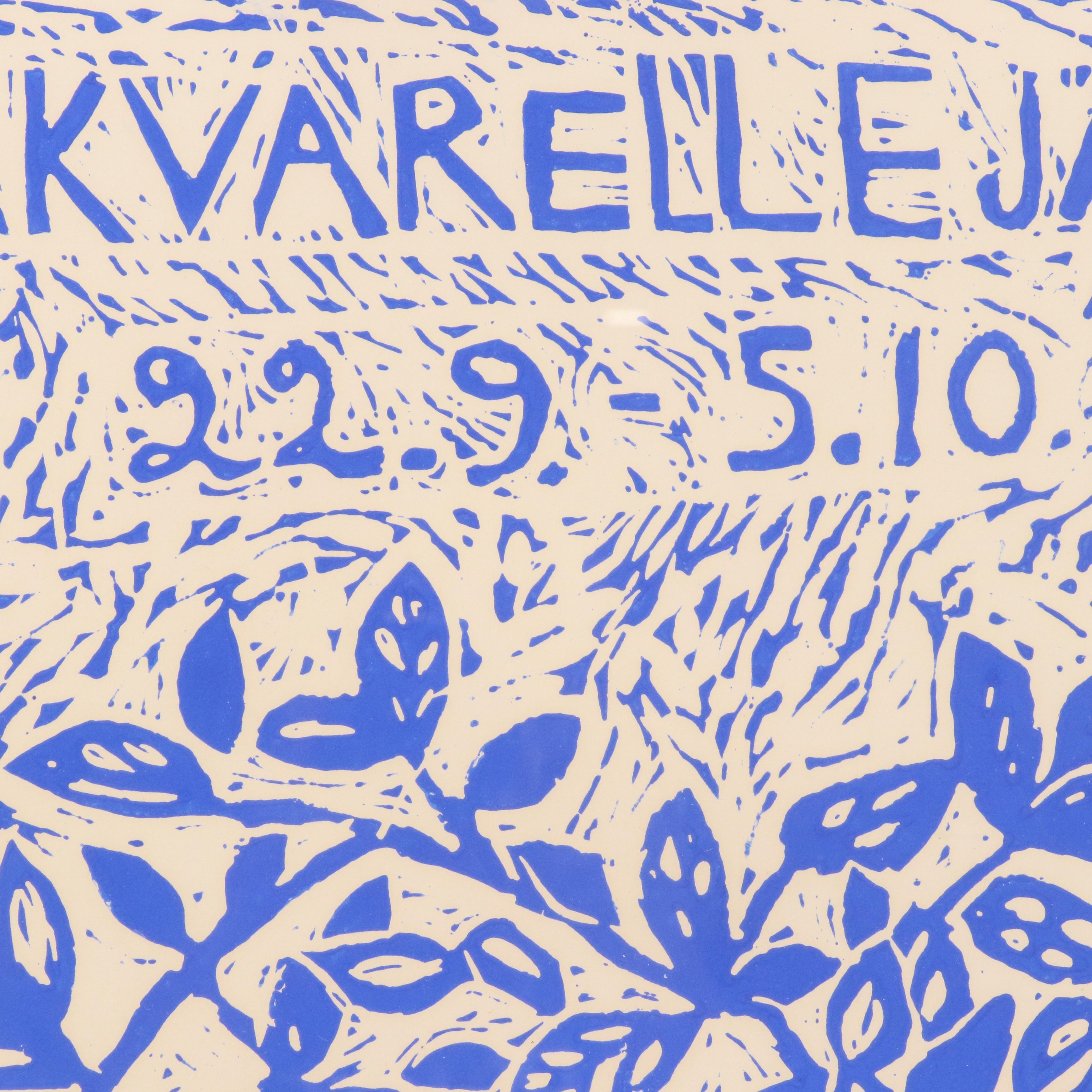 Woodcut Exhibition Poster After Inari Krohn for Galerie Artek