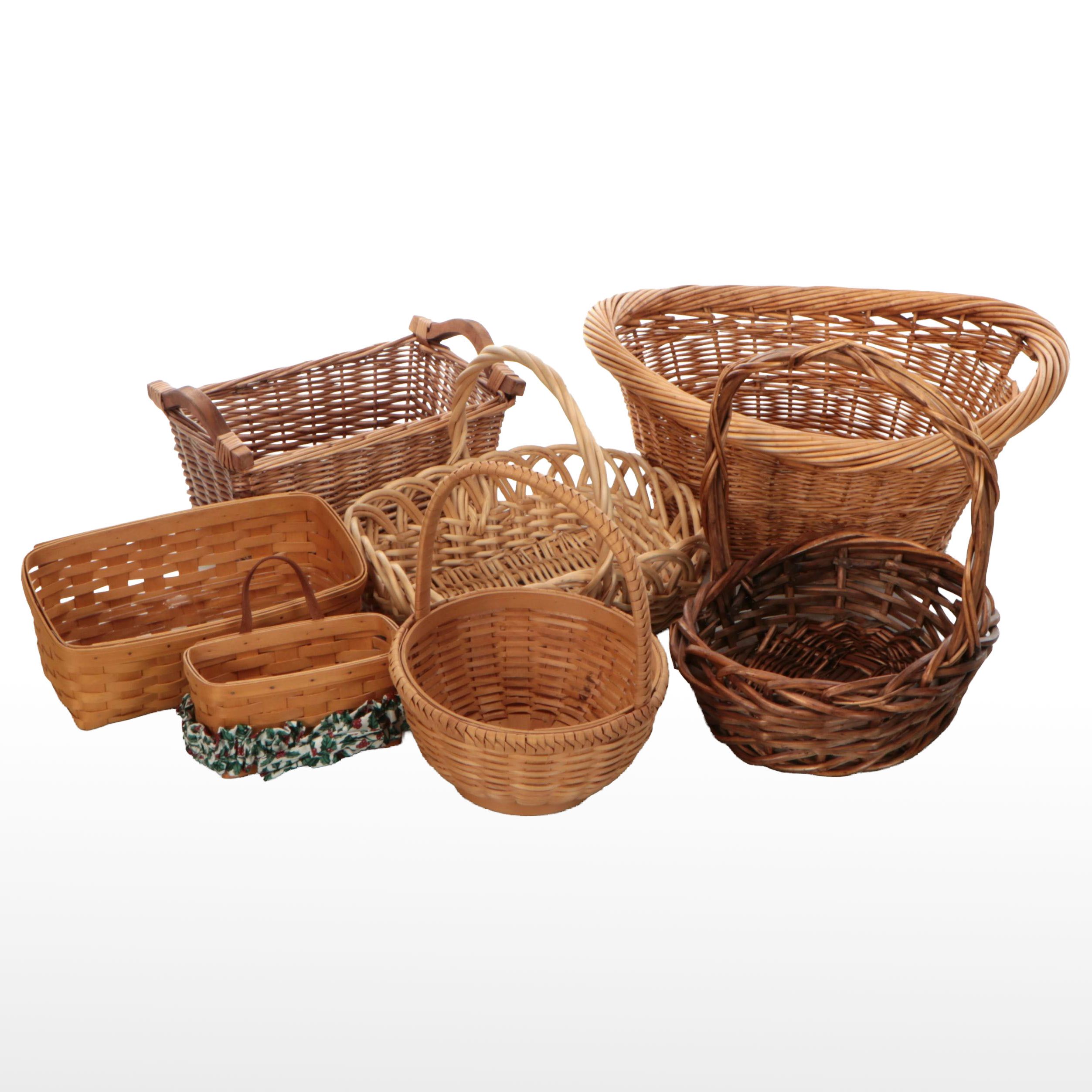 Longaberger Woven Maple, Wicker, and Other Baskets