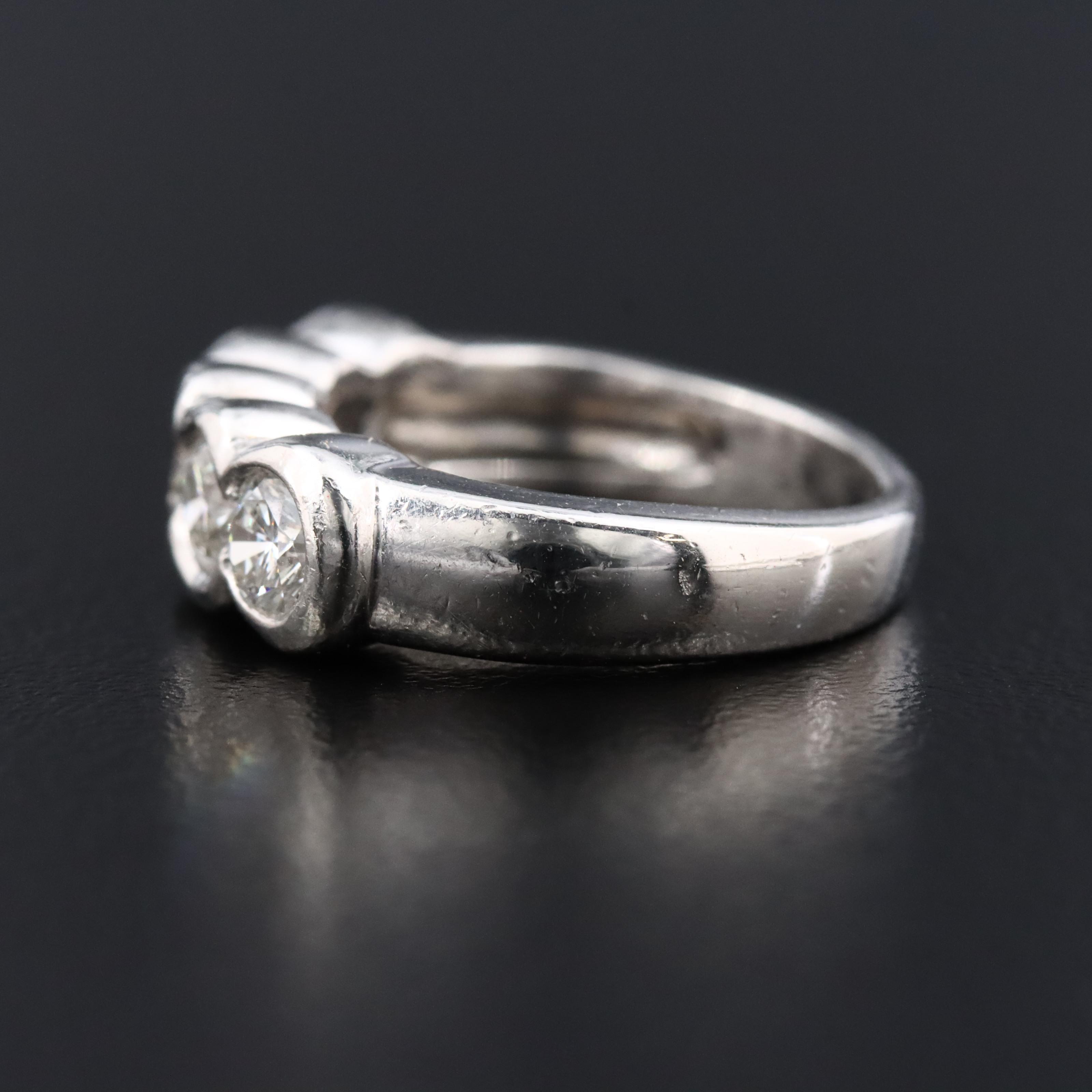 Platinum 0.85 CTW Diamond Ring