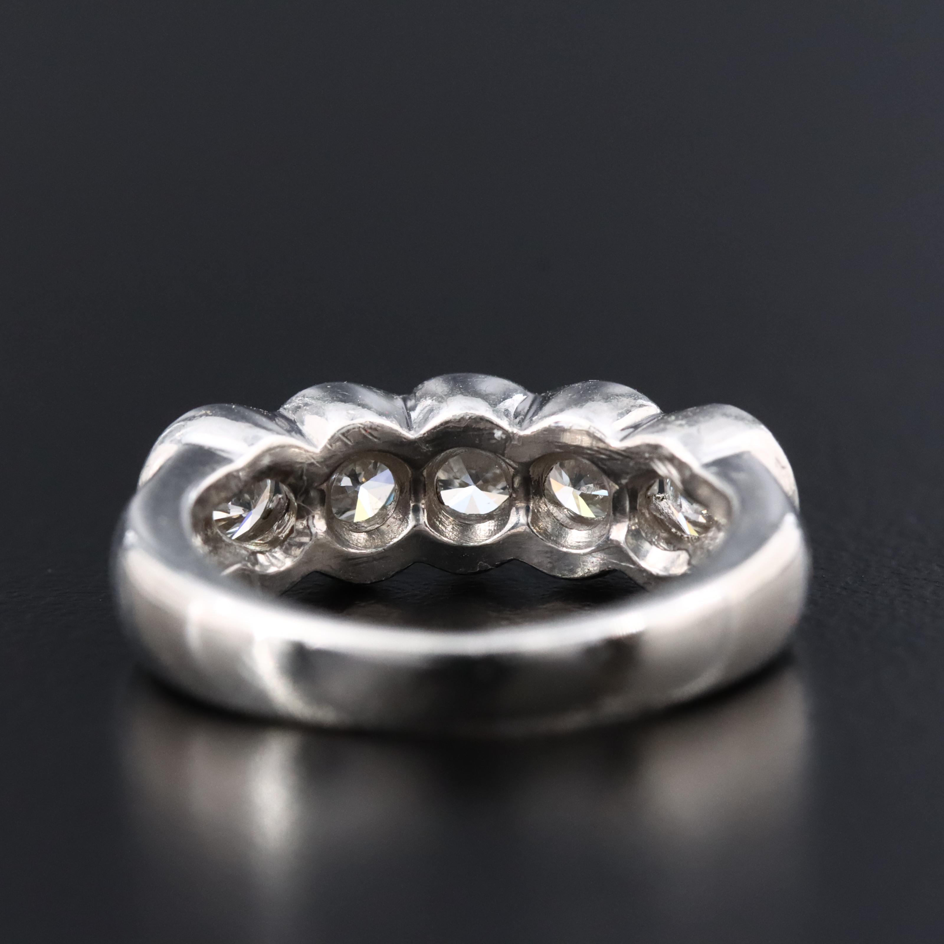 Platinum 0.85 CTW Diamond Ring