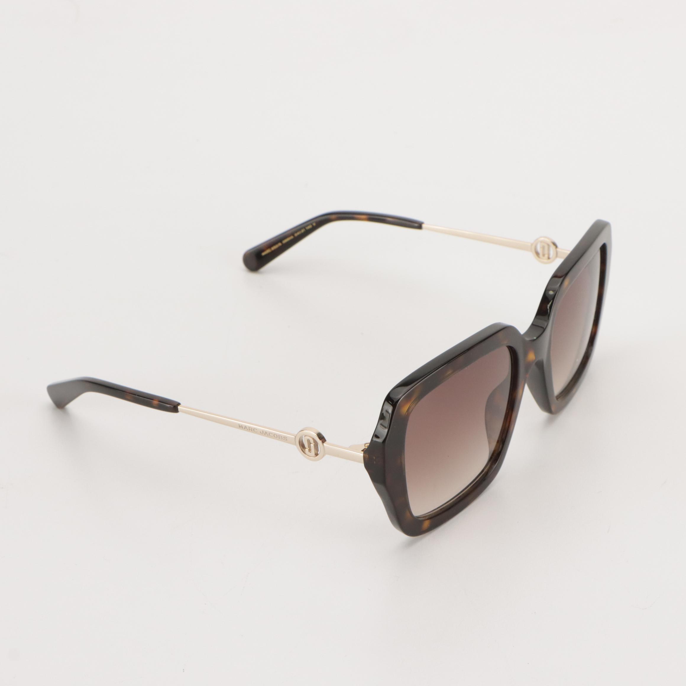 Marc Jacobs MARC 652/S 086HA Havana Square Sunglasses in Case