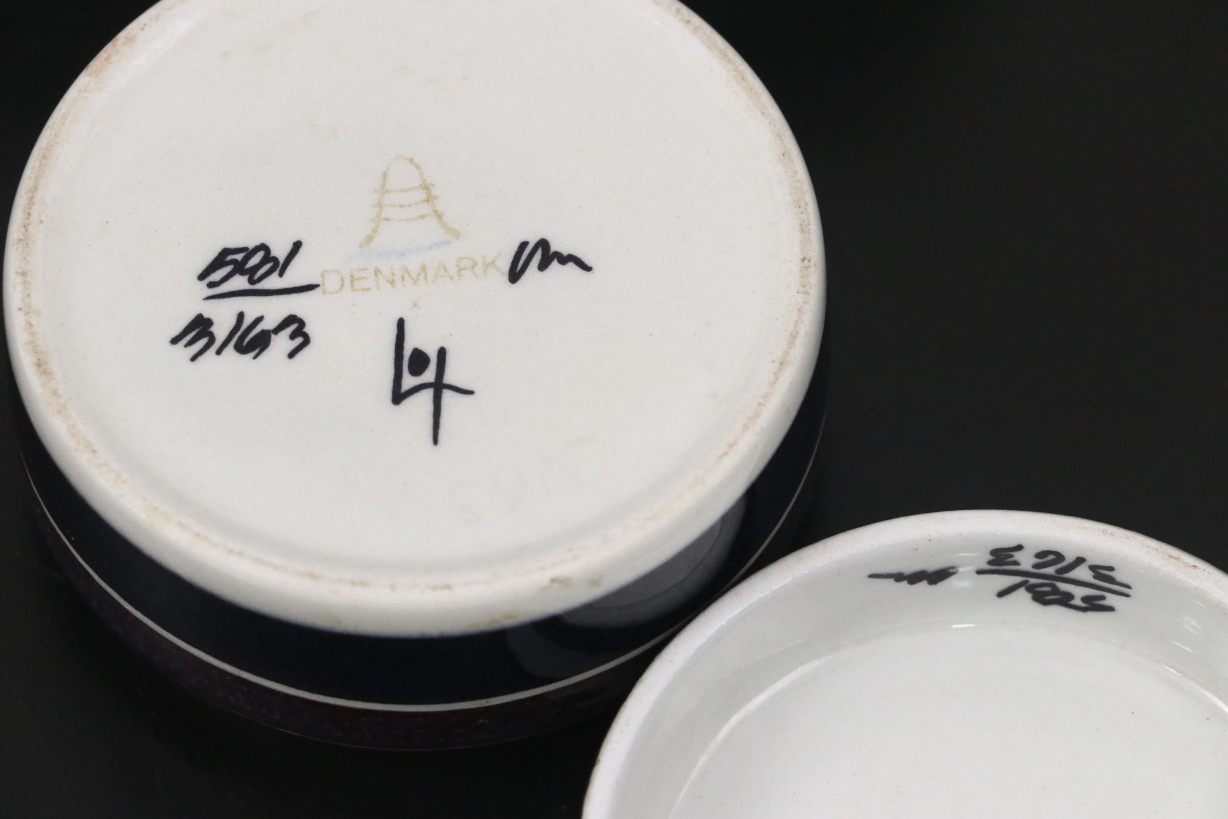 Porsgrund Peanuts Shakers with Blue on White Table Accessories