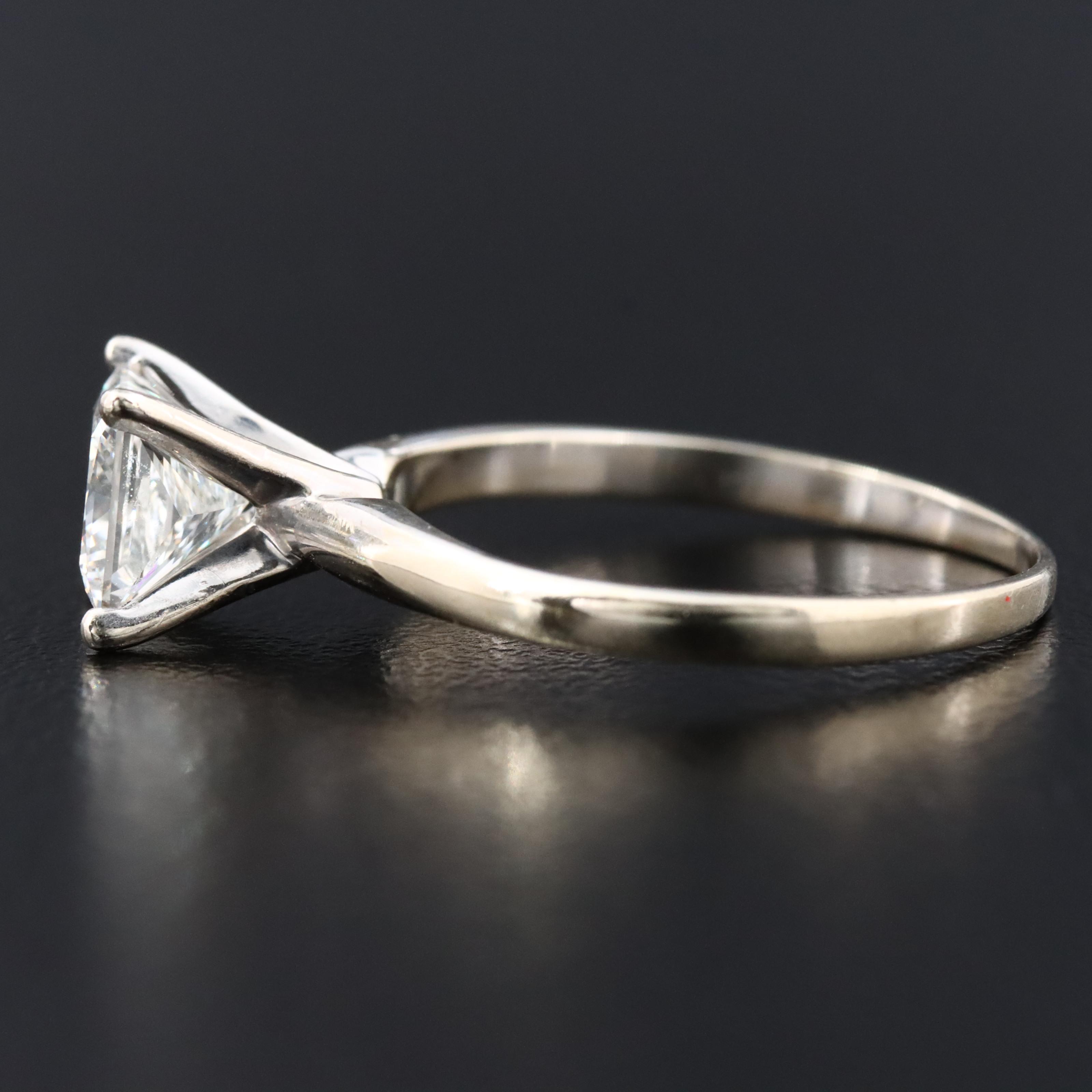 14K 1.04 CT Diamond Solitaire Ring with Online GIA Report