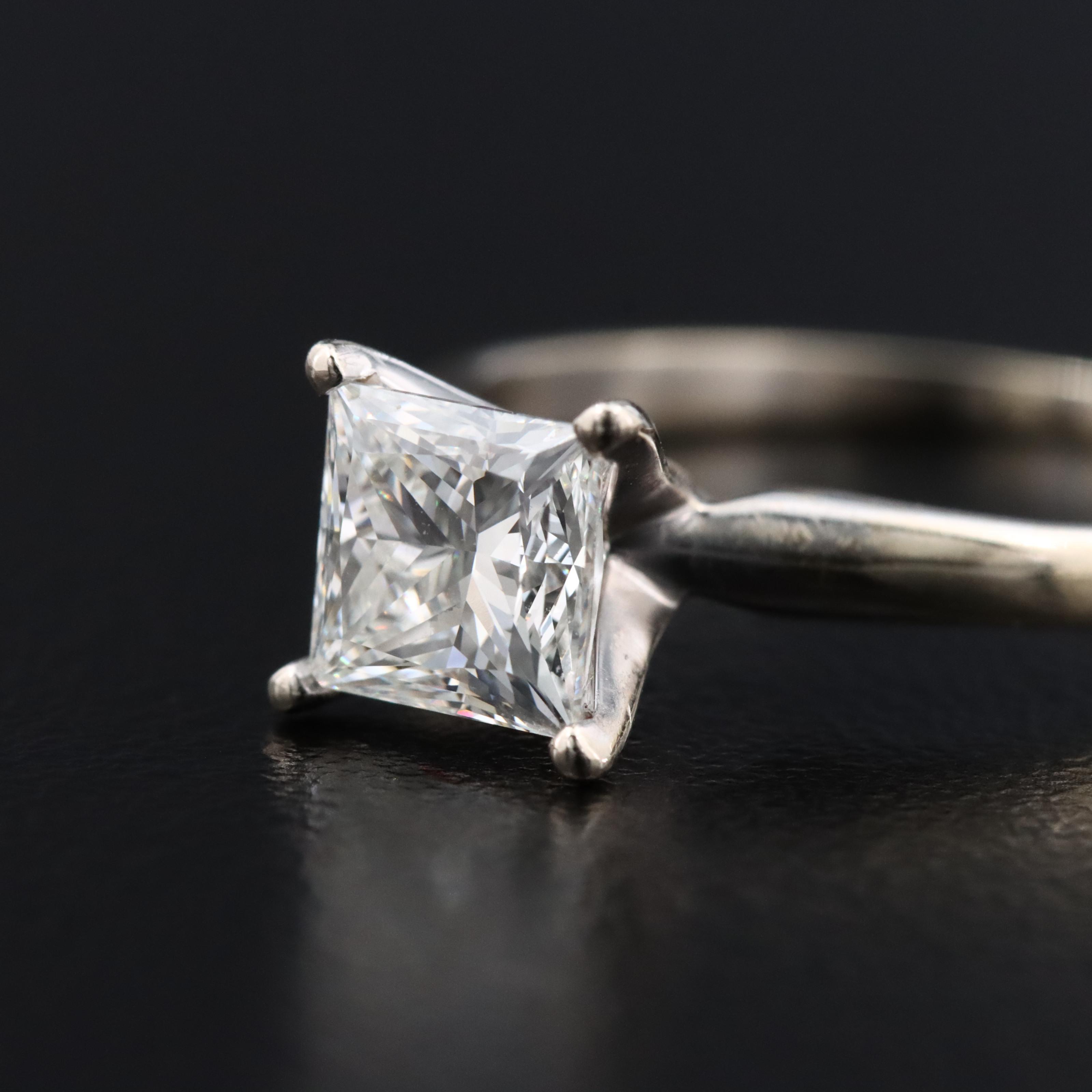 14K 1.04 CT Diamond Solitaire Ring with Online GIA Report