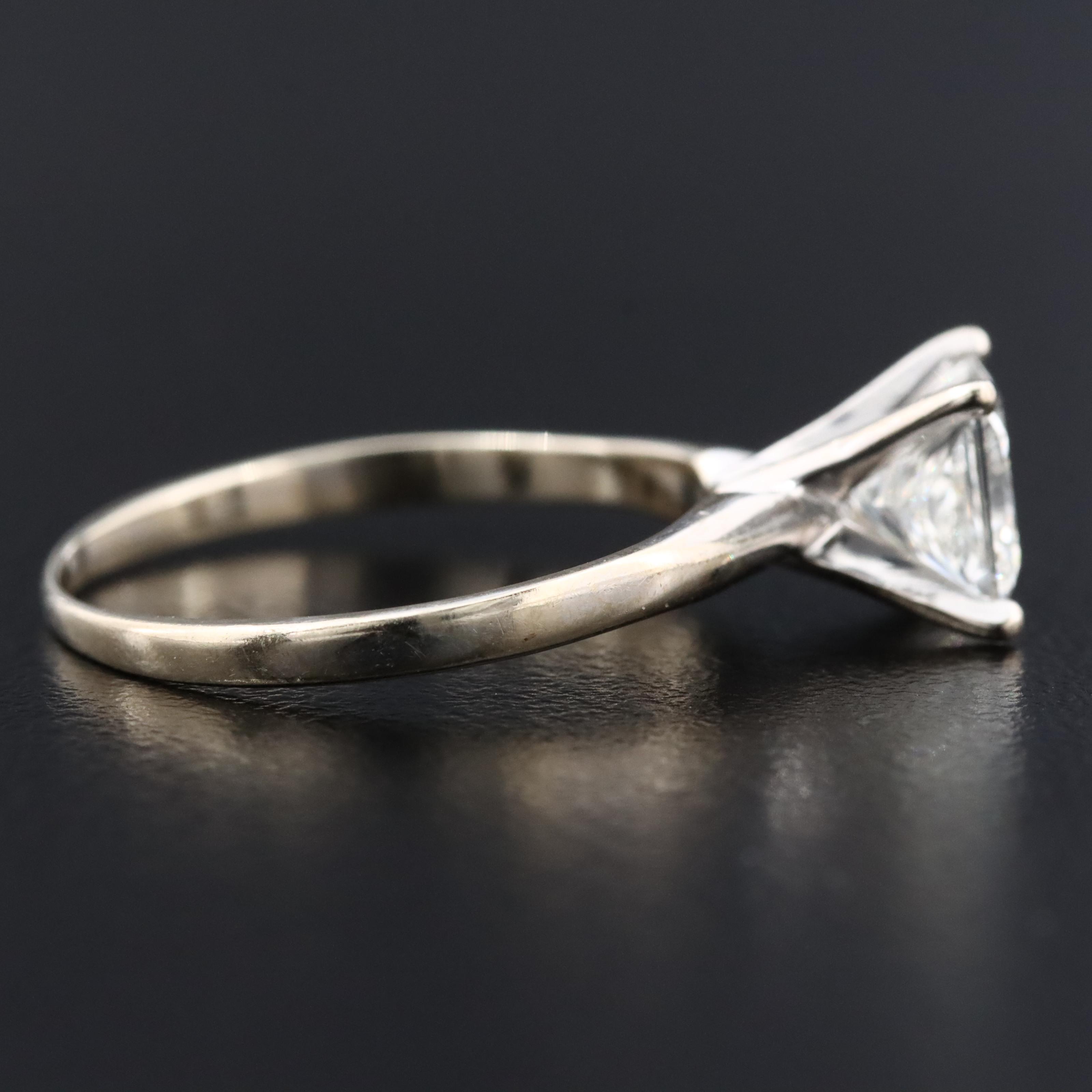 14K 1.04 CT Diamond Solitaire Ring with Online GIA Report