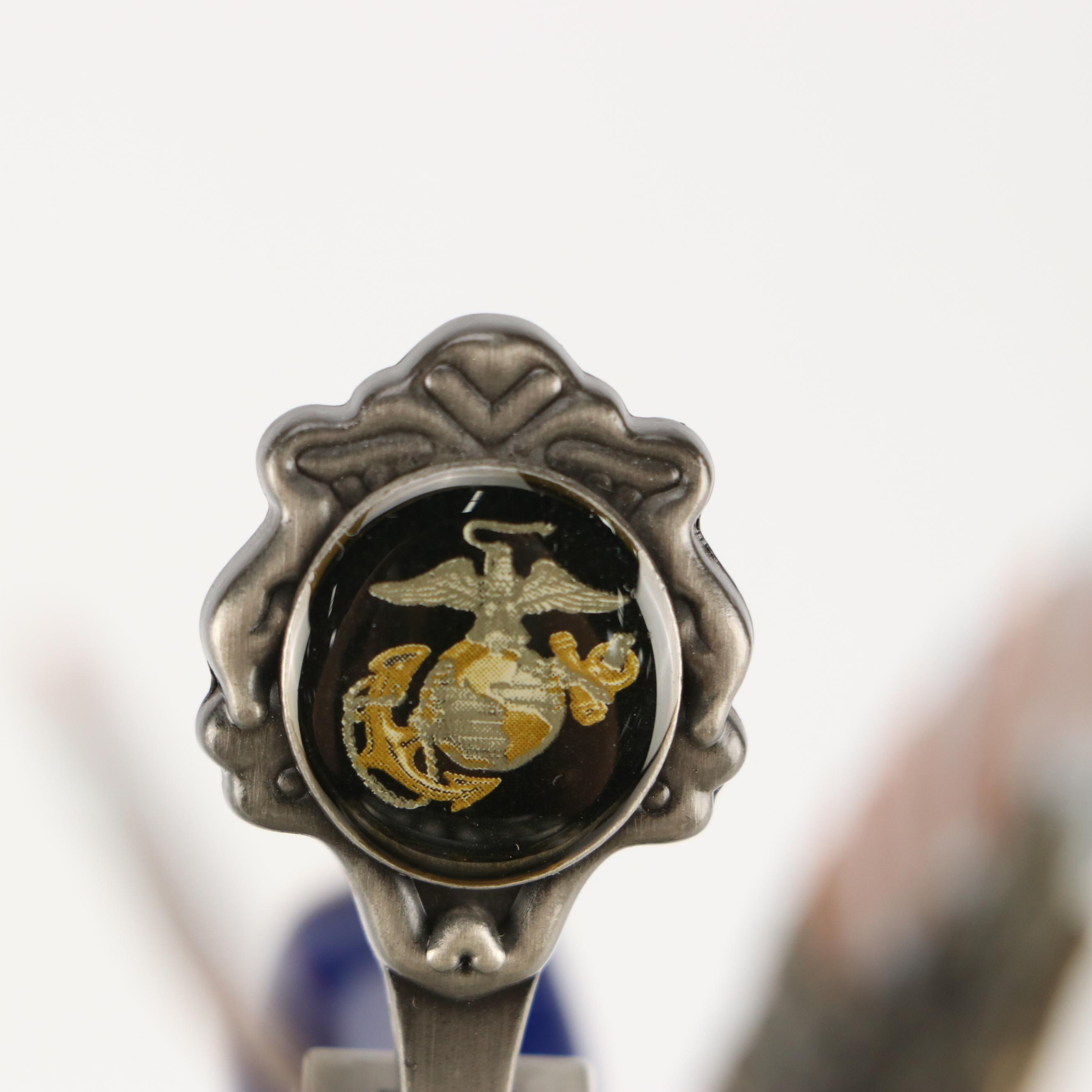 The Bradford Exchange "Navy Values" and "USMC Values" Ceramic Beer Steins