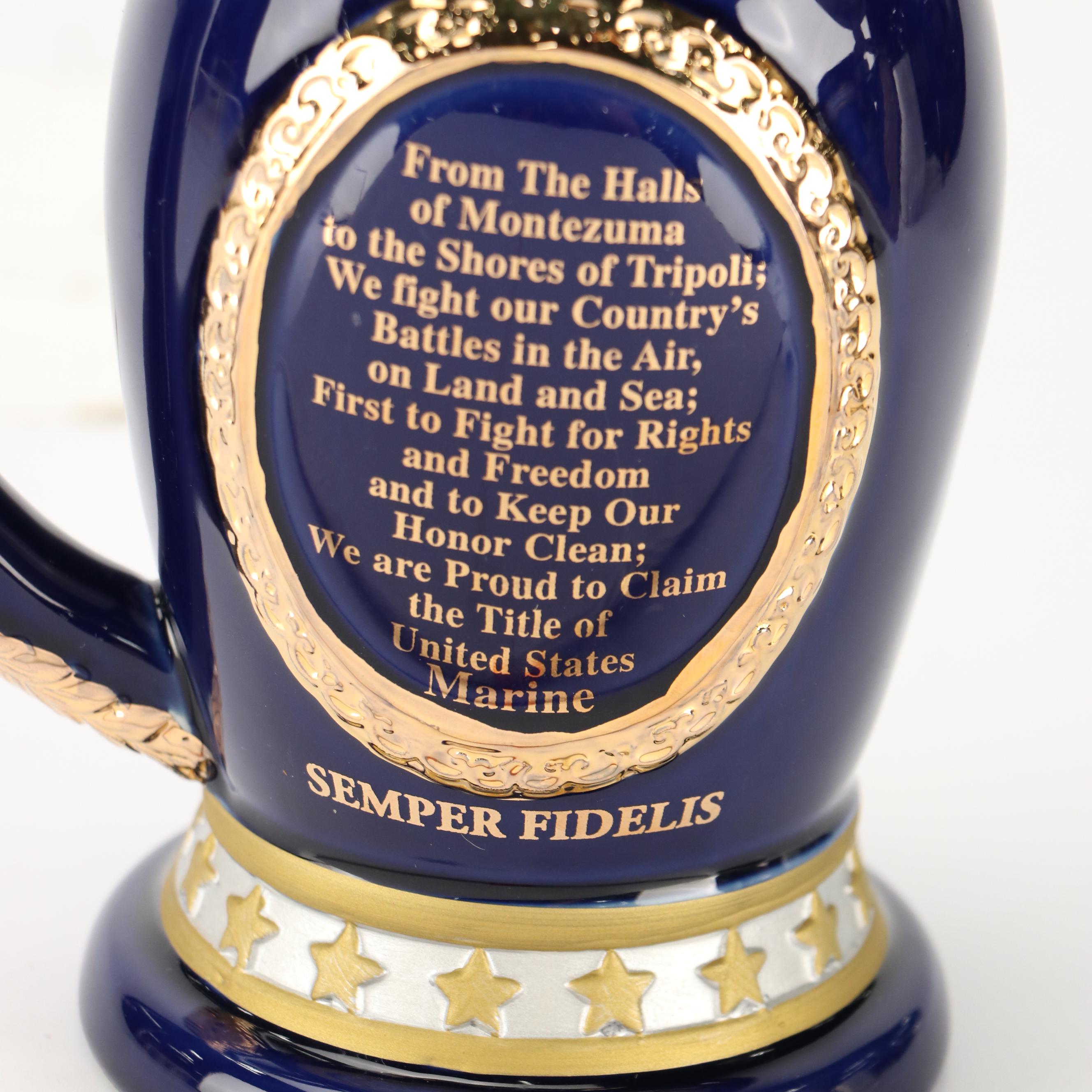 The Bradford Exchange "Navy Values" and "USMC Values" Ceramic Beer Steins