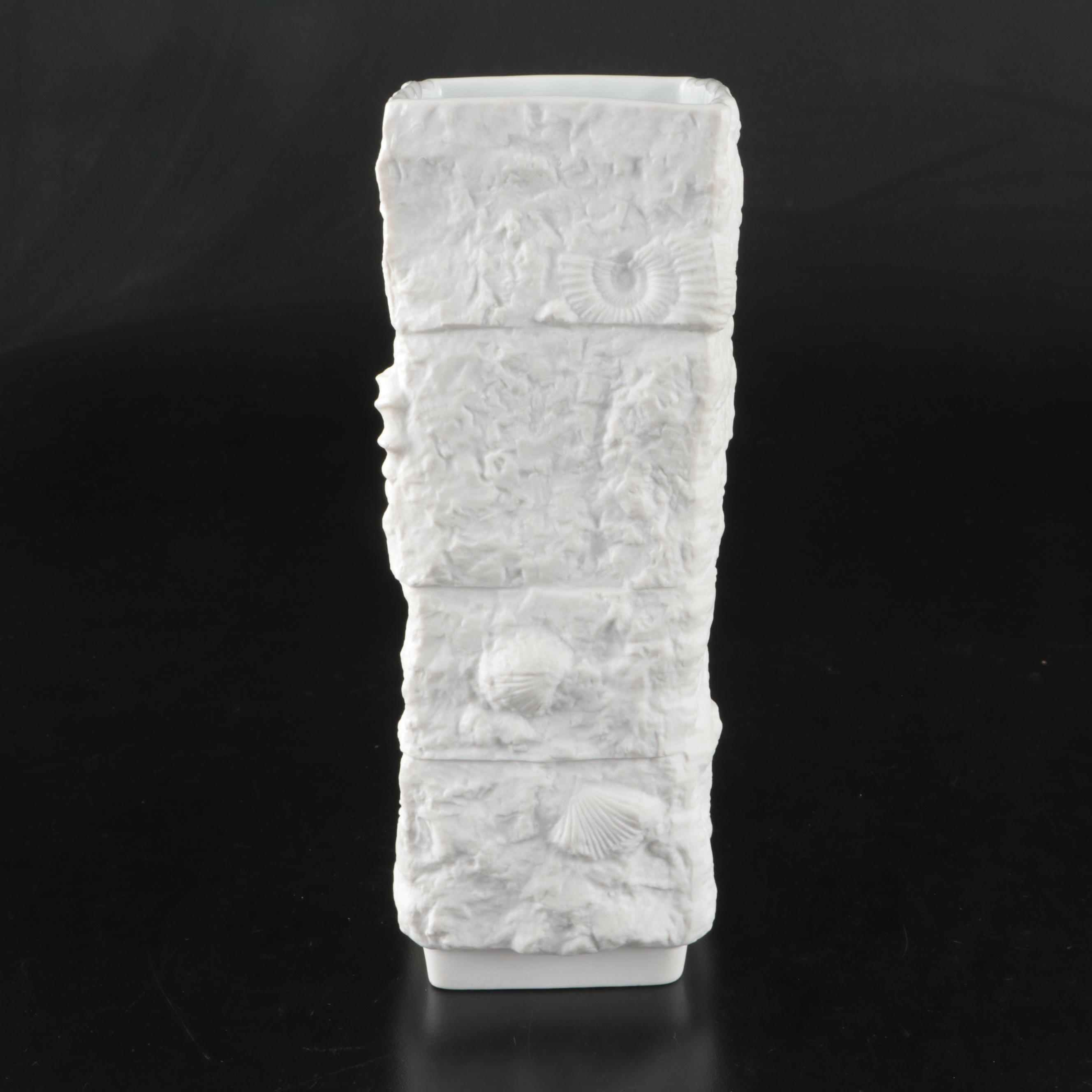Alboth & Kaiser White Porcelain Fossil Vase
